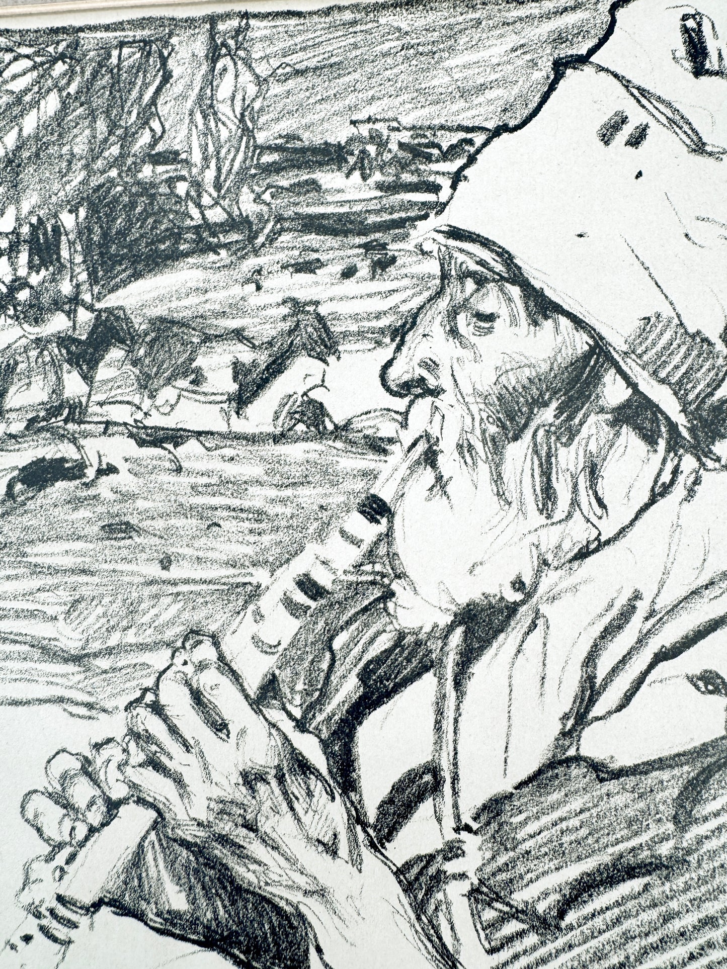Frank Brangwyn - Ziegenhirte. Litografe