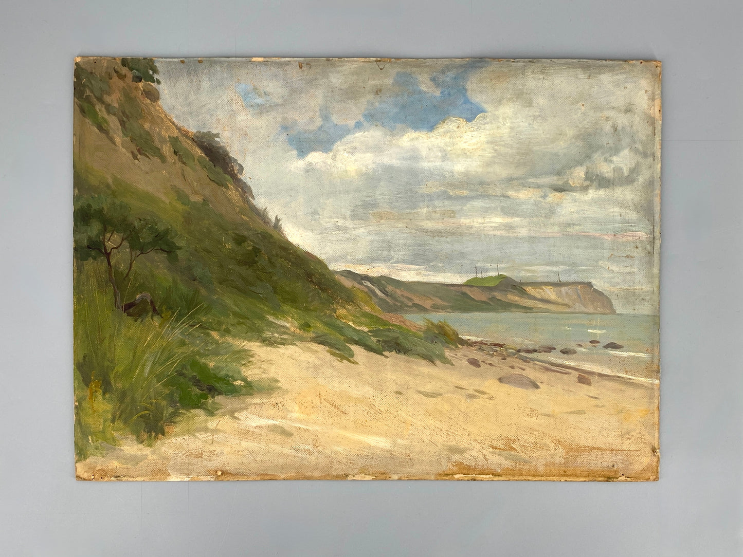 Ölgemälde um 1910, vermutlich von Hermann Verwiebe mit einem Aufkleber der Kunstanstalt R. Barnick, Berlin