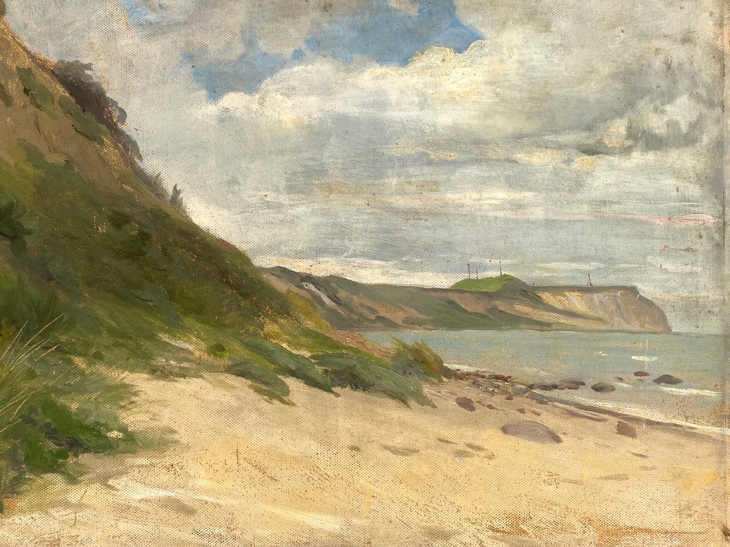 Ölgemälde um 1910, vermutlich von Hermann Verwiebe mit einem Aufkleber der Kunstanstalt R. Barnick, Berlin