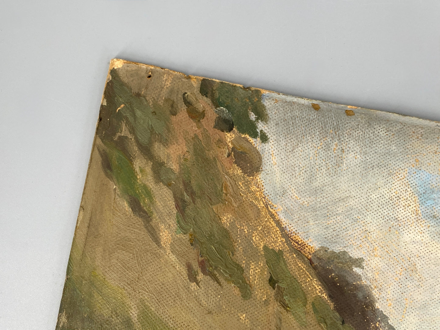 Ölgemälde um 1910, vermutlich von Hermann Verwiebe mit einem Aufkleber der Kunstanstalt R. Barnick, Berlin