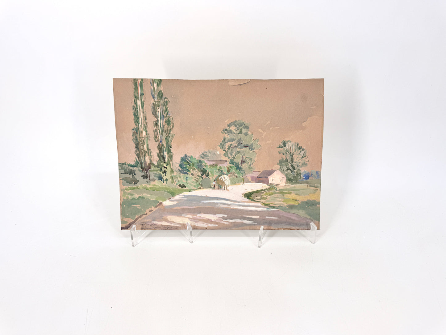 Ländliche Szene, Sommerlich. Aquarell