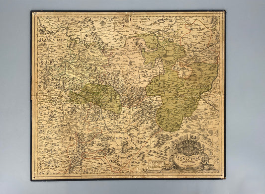 Antike Kupferstich-Landkarte Thüringiens von Johann Baptist Homann, nach 1730 in Nürnberg