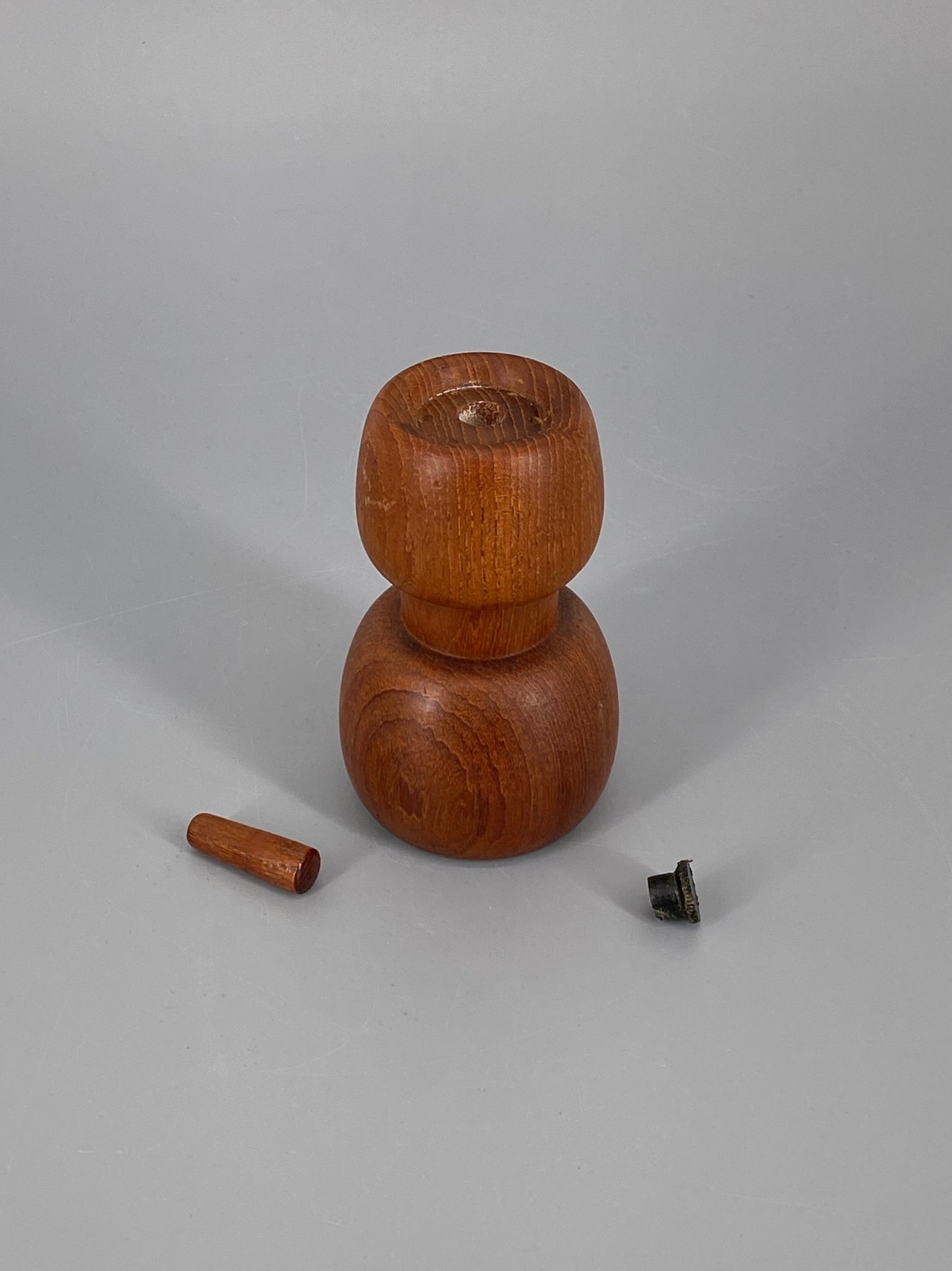 Pfeffermühle inklusive Salzstreuer aus Teakholz, Dänemark, 50er
