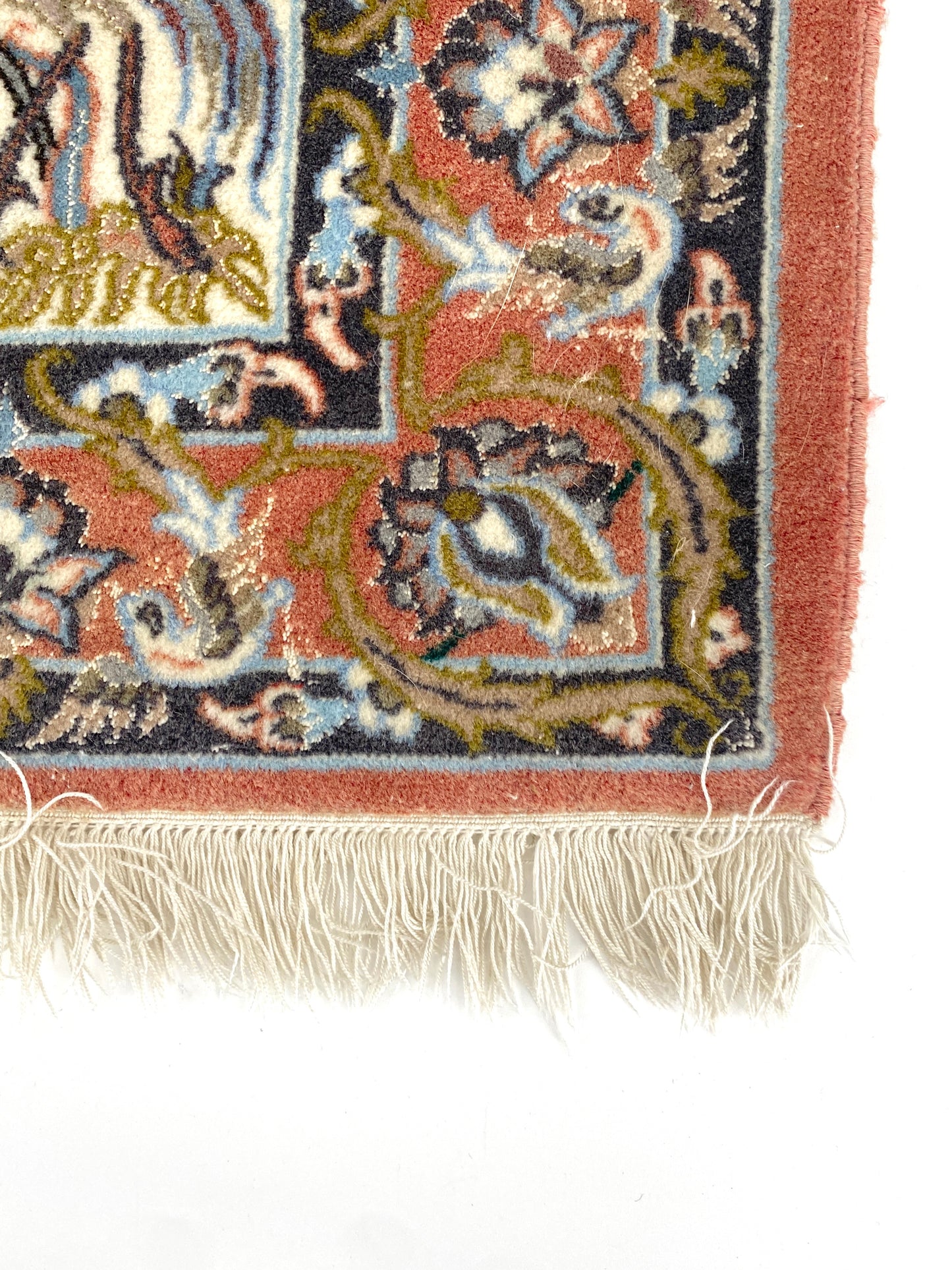 Isfahan Perser Orient Teppich, aus Korkwolle und Seide