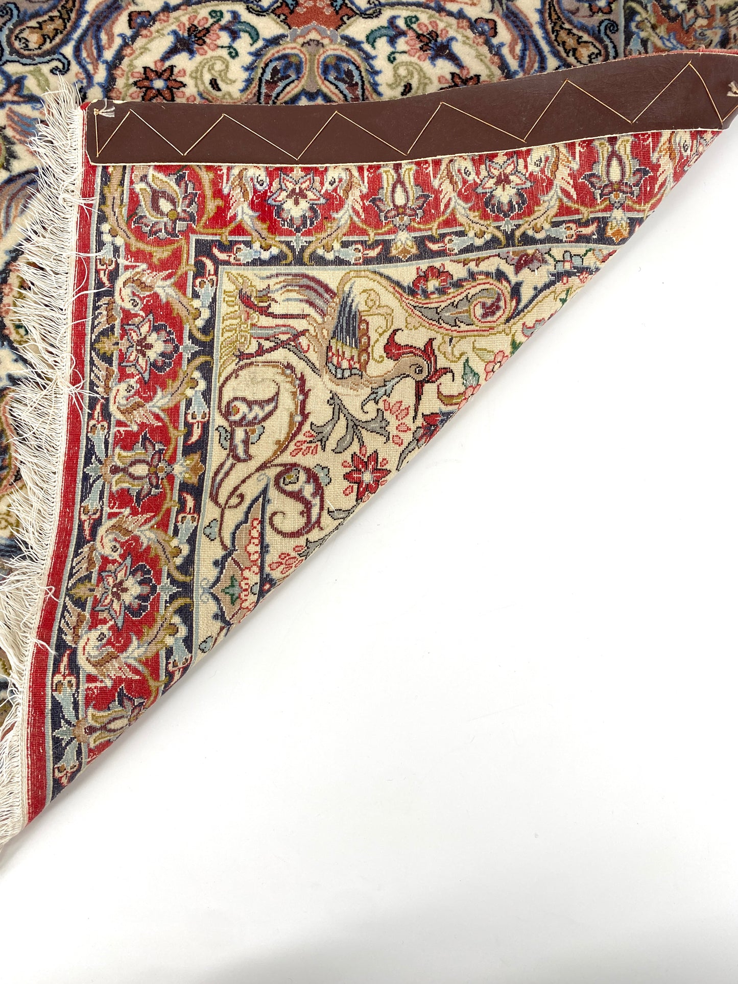 Isfahan Perser Orient Teppich, aus Korkwolle und Seide