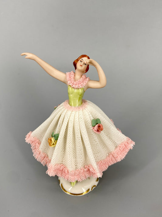 Capodimonte Porzellanfigur, Tänzerin, Neapel, um 1800