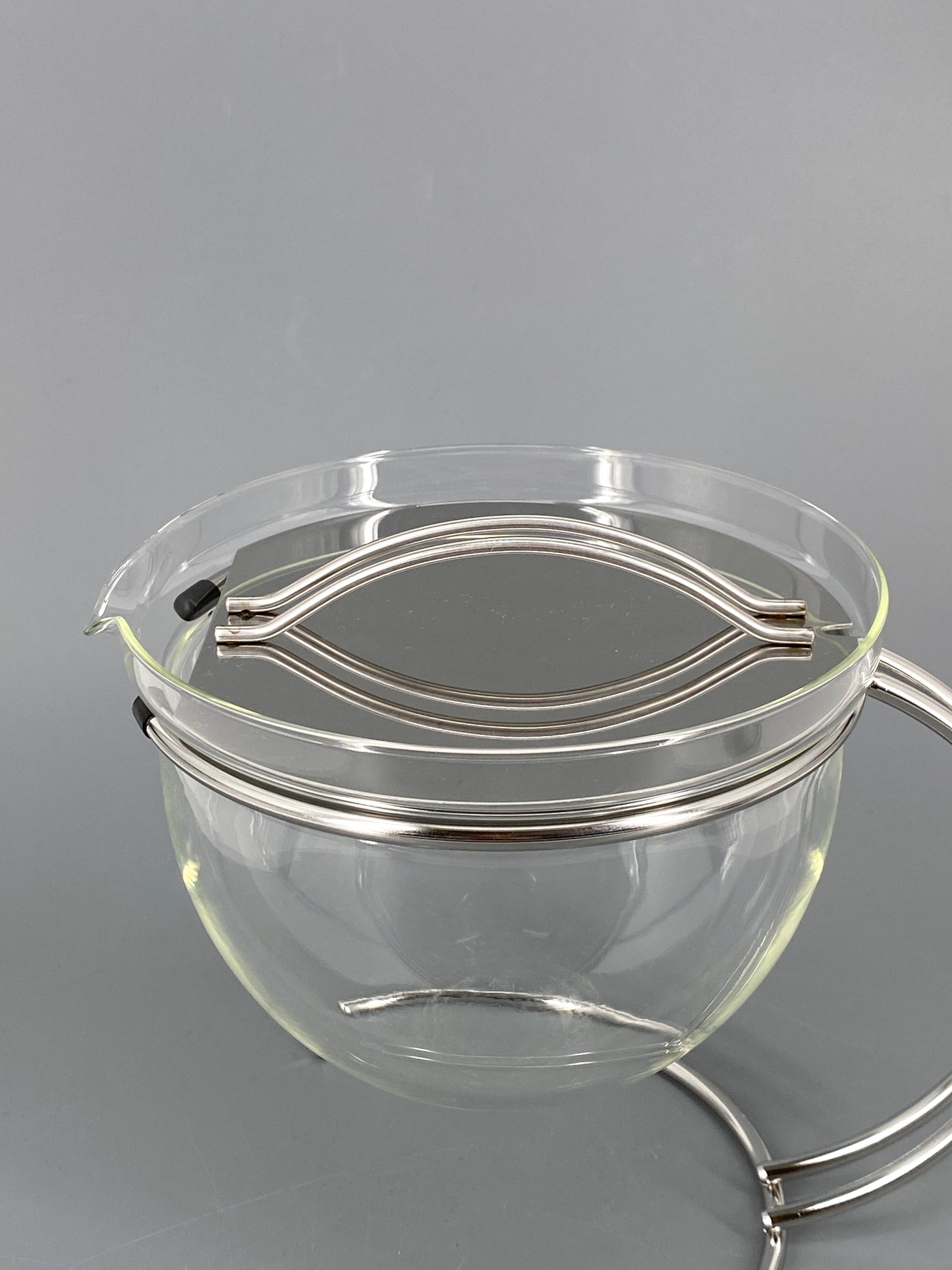 Teekanne Filio von Mono aus Glas und Edelstahl, Deutschland, 80er