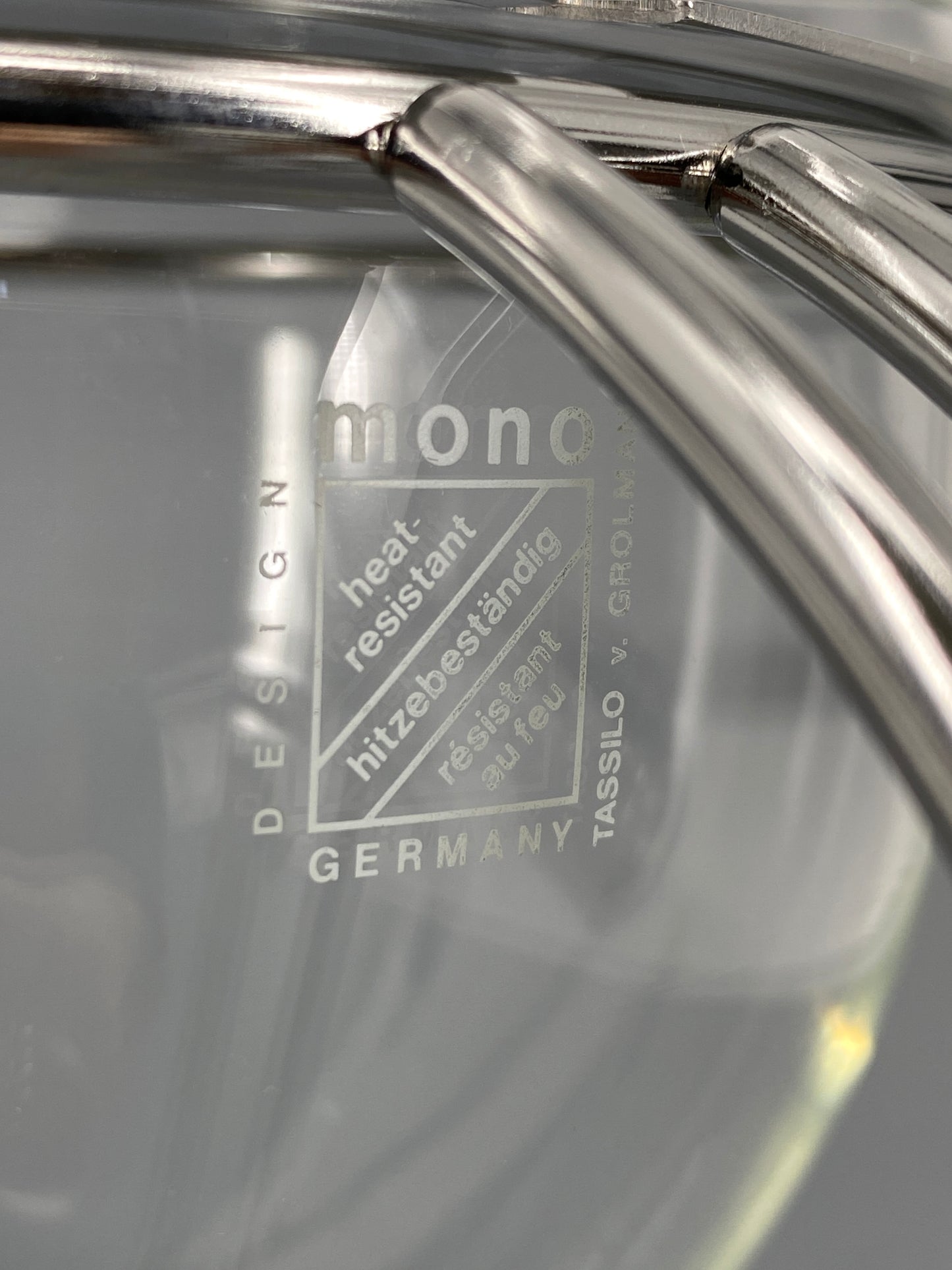 Teekanne Filio von Mono aus Glas und Edelstahl, Deutschland, 80er