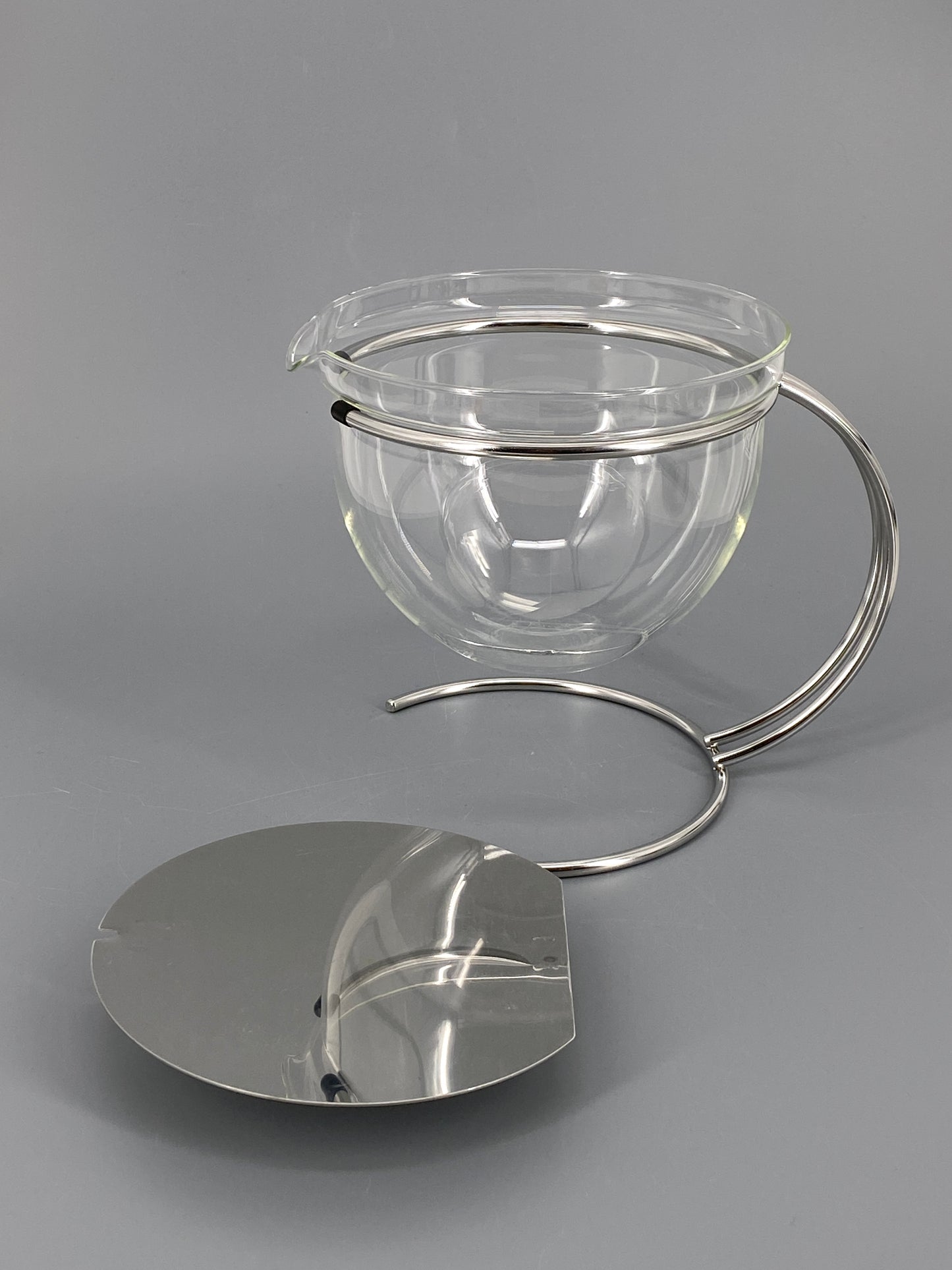 Teekanne Filio von Mono aus Glas und Edelstahl, Deutschland, 80er
