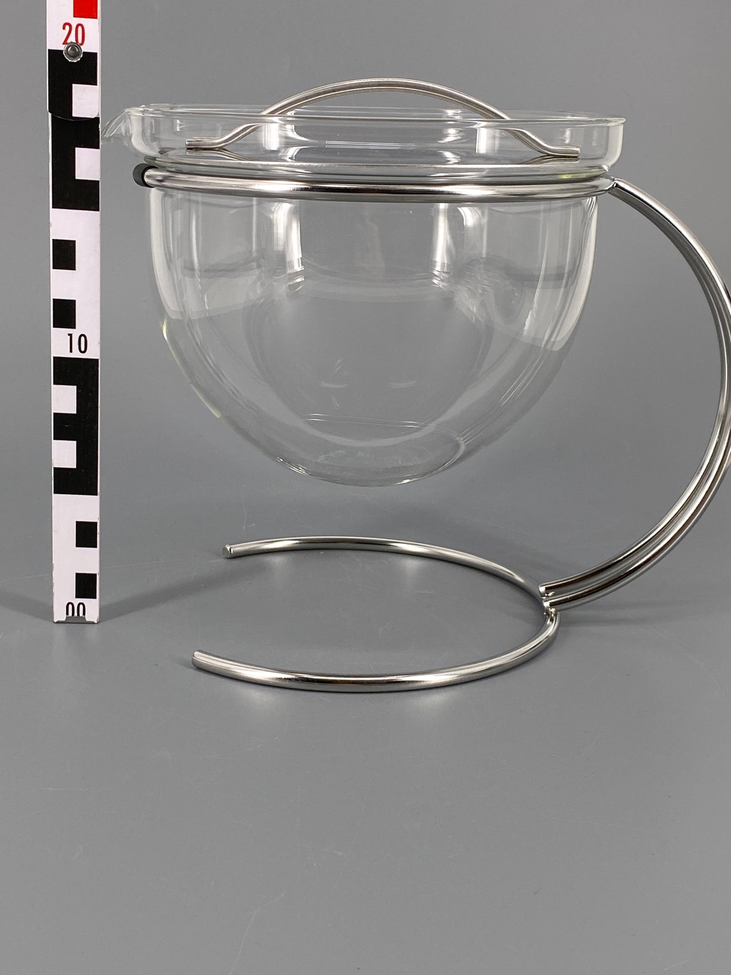 Teekanne Filio von Mono aus Glas und Edelstahl, Deutschland, 80er
