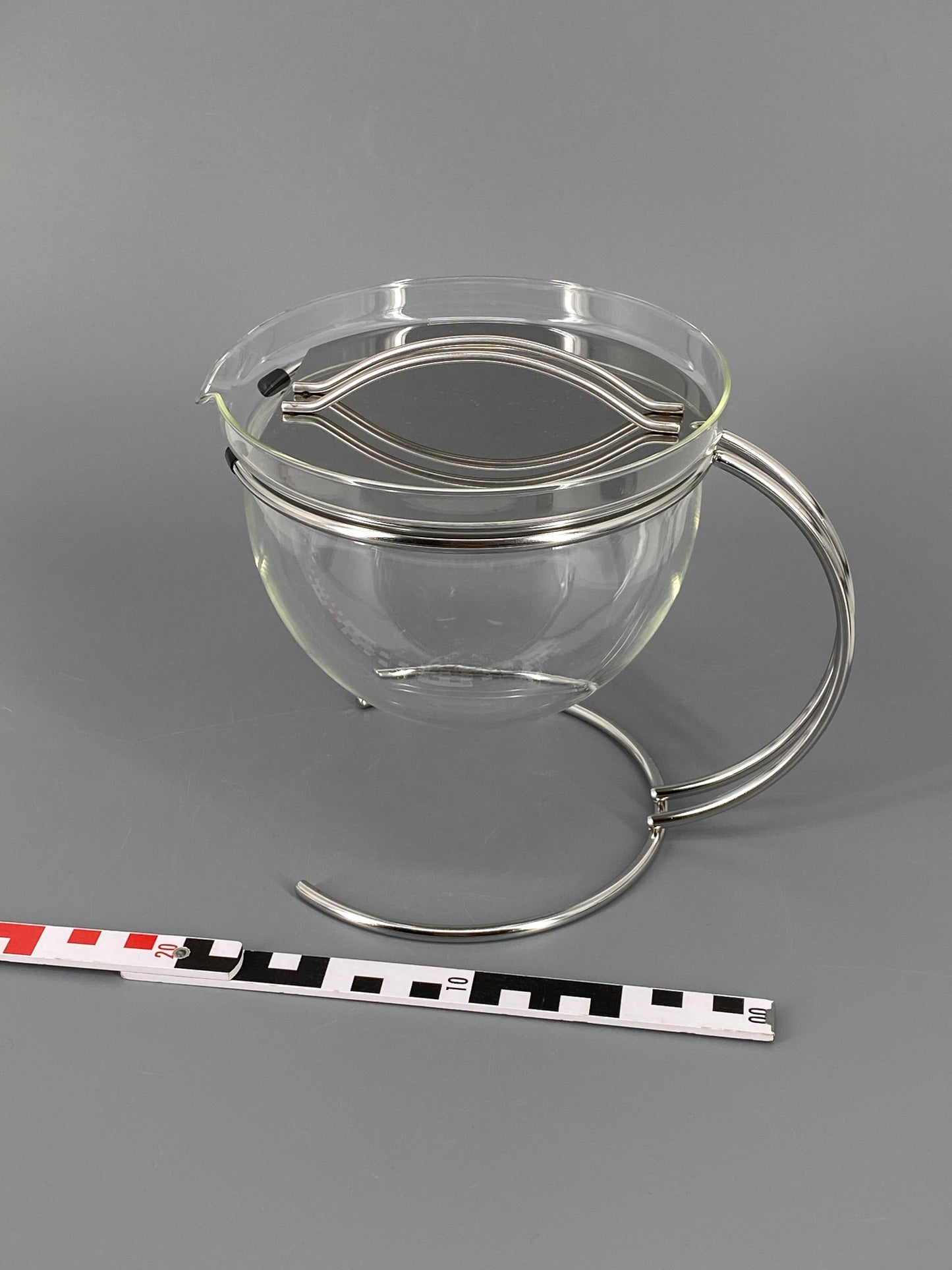 Teekanne Filio von Mono aus Glas und Edelstahl, Deutschland, 80er