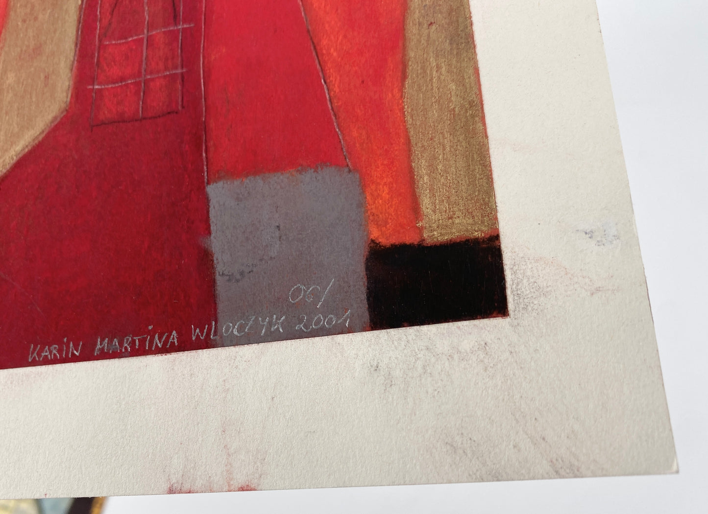 Karin M. Wloczyk - Entflammt 2, Pastellkreide auf Transparentpapier