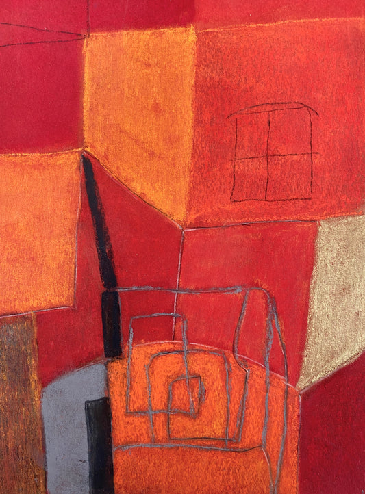 Karin M. Wloczyk - Entflammt 2, Pastellkreide auf Transparentpapier