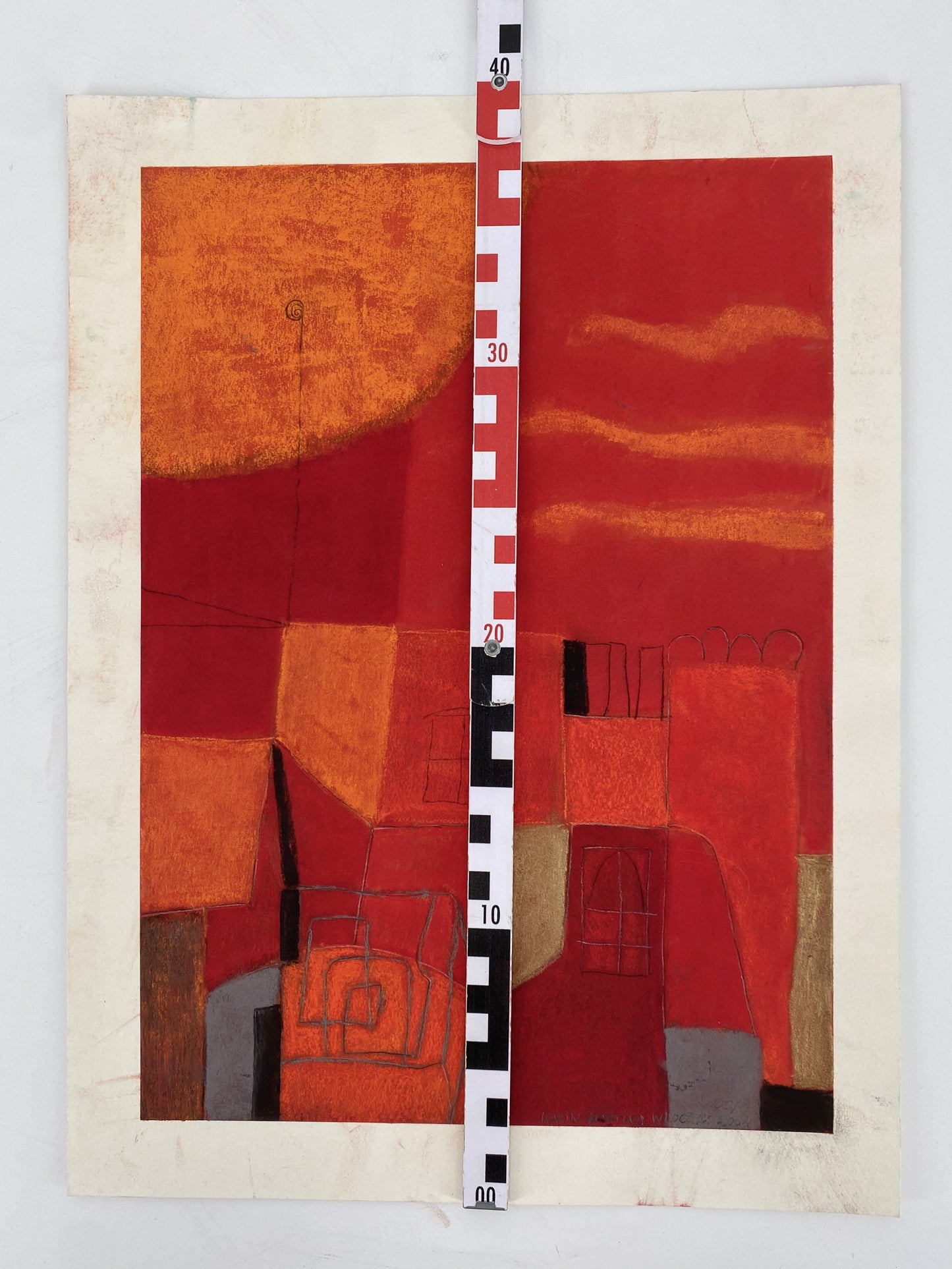 Karin M. Wloczyk - Entflammt 2, Pastellkreide auf Transparentpapier