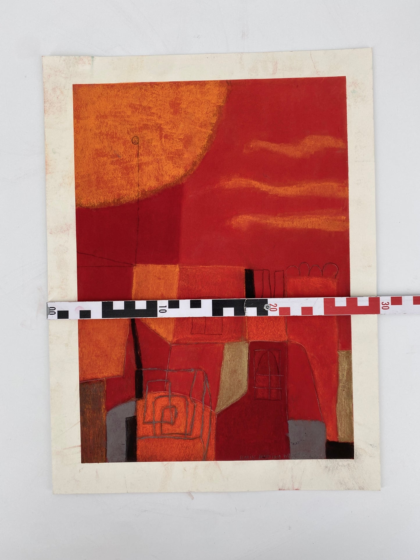 Karin M. Wloczyk - Entflammt 2, Pastellkreide auf Transparentpapier