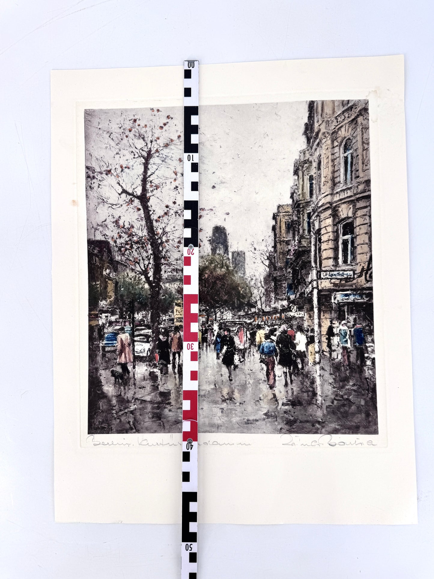 Grafik Berlin, Kurfürstendamm/Uhlandstraße. Heliogravüre Reinhard Bartsch