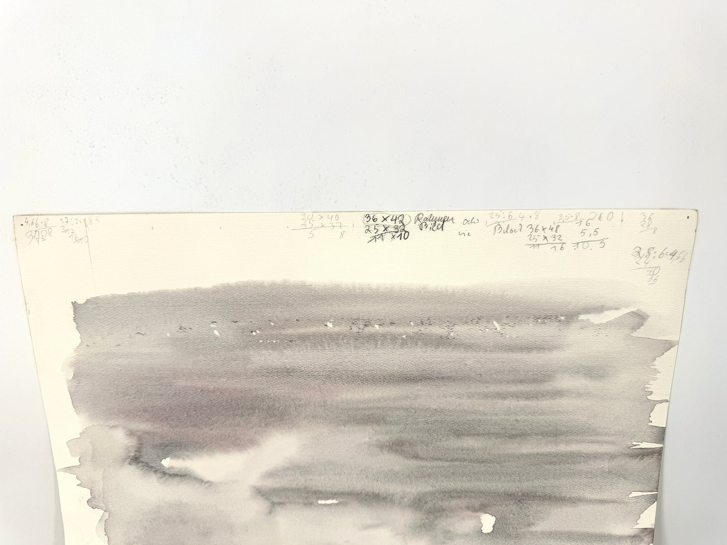 Gemälde einer deutschen Landstraße. Aquarell, Signiert.