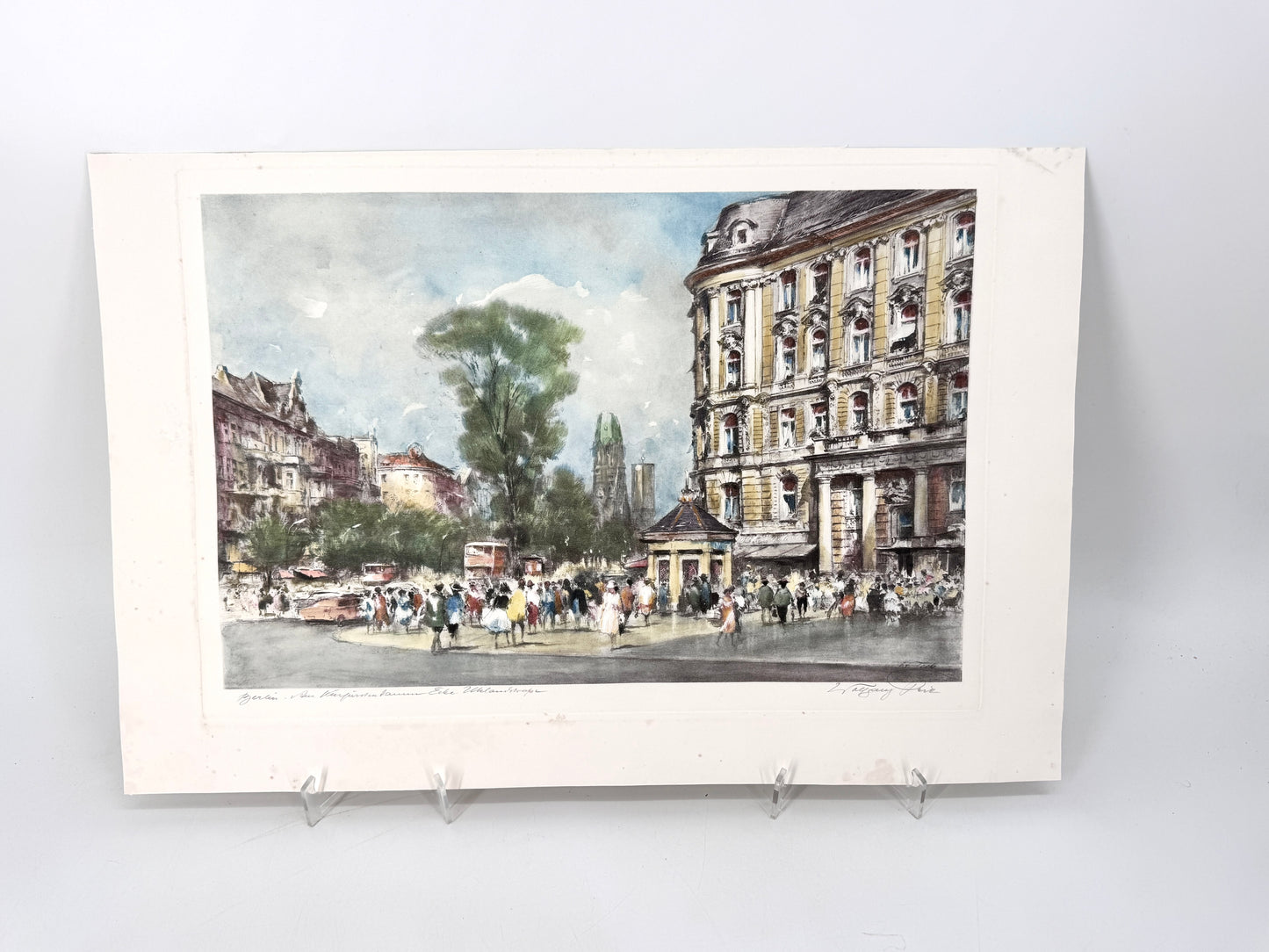 Kurfürstendamm Ecke Uhlandstraße. Heliogravüre von Wolfgang Tritt.