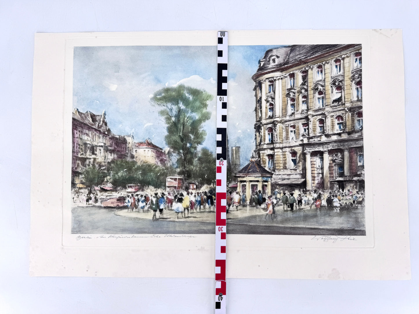 Kurfürstendamm Ecke Uhlandstraße. Heliogravüre von Wolfgang Tritt.