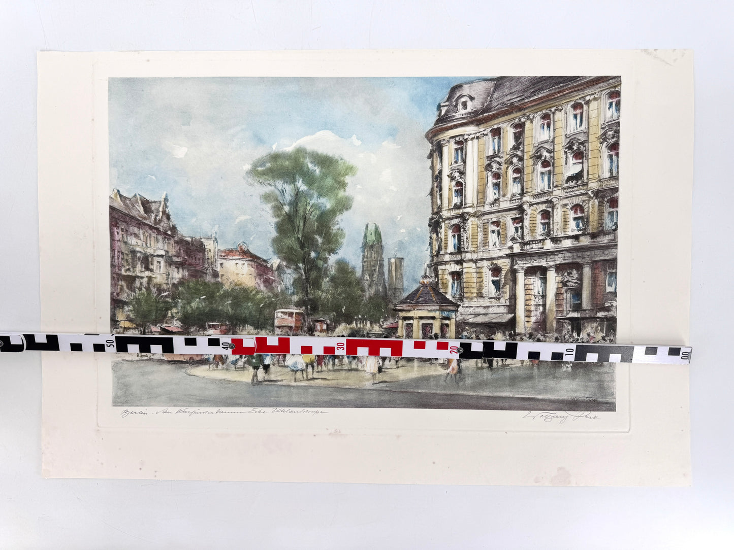 Kurfürstendamm Ecke Uhlandstraße. Heliogravüre von Wolfgang Tritt.