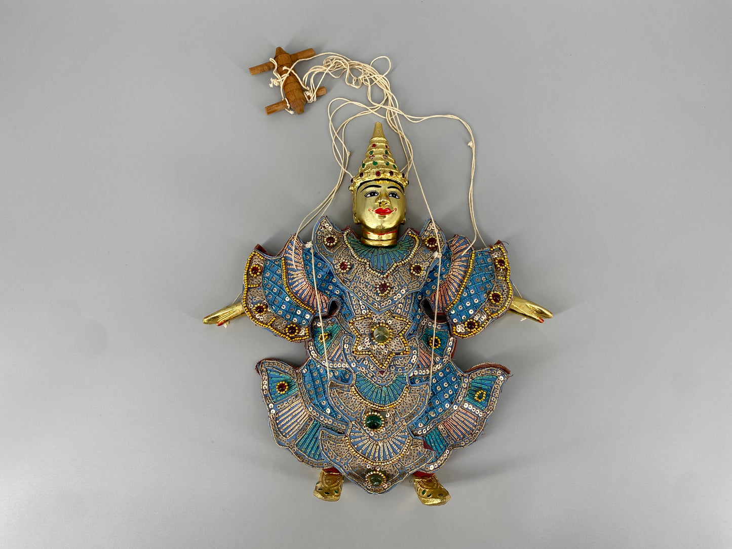 Set aus Buddah und Nat Holzfiguren, Burma und Thailand, vintage