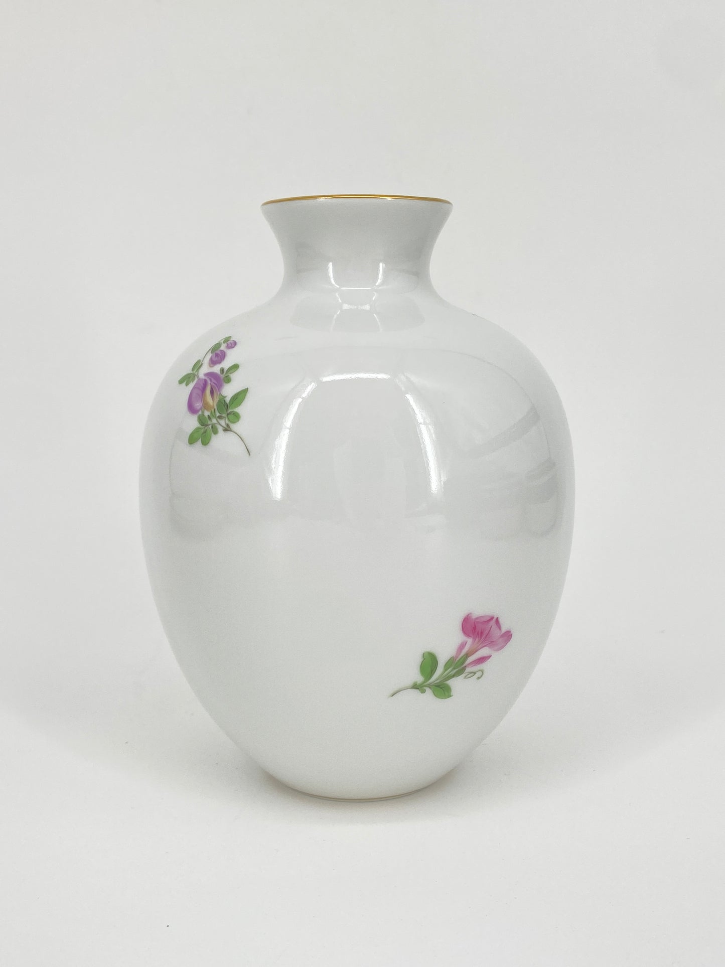 Porzellan Vase mit Blumenbouquet von Meissen, Deutschland 20.Jhd