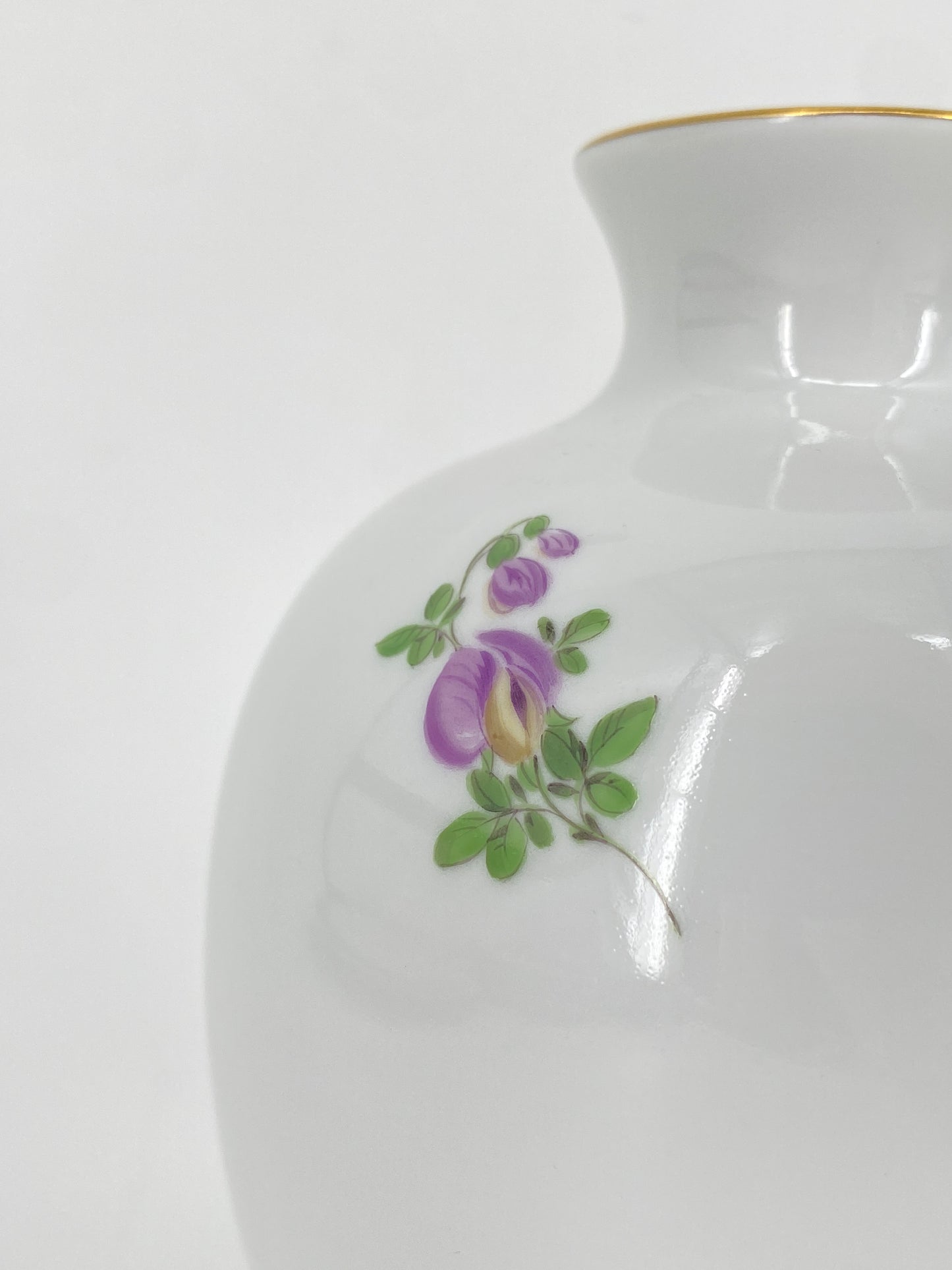 Porzellan Vase mit Blumenbouquet von Meissen, Deutschland 20.Jhd