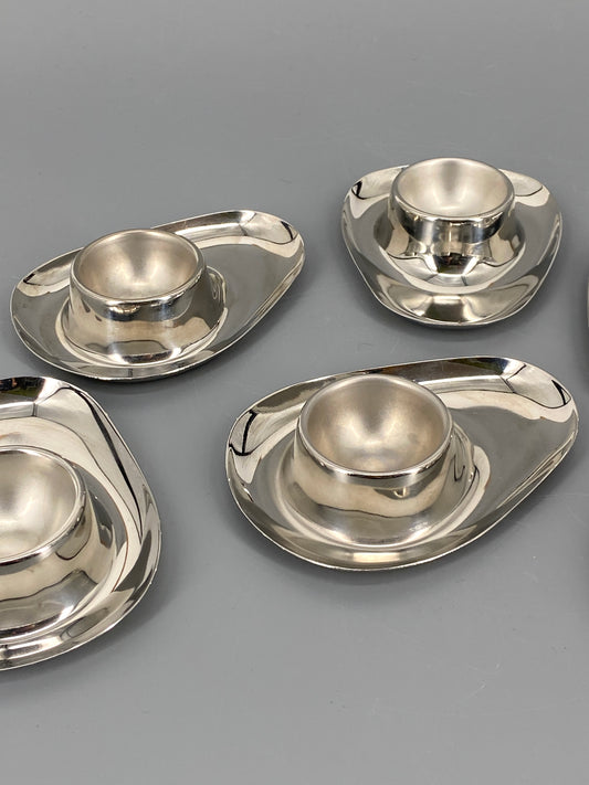 6 Eierbecher von Quist Württemberg aus Edelstahl, Deutschland