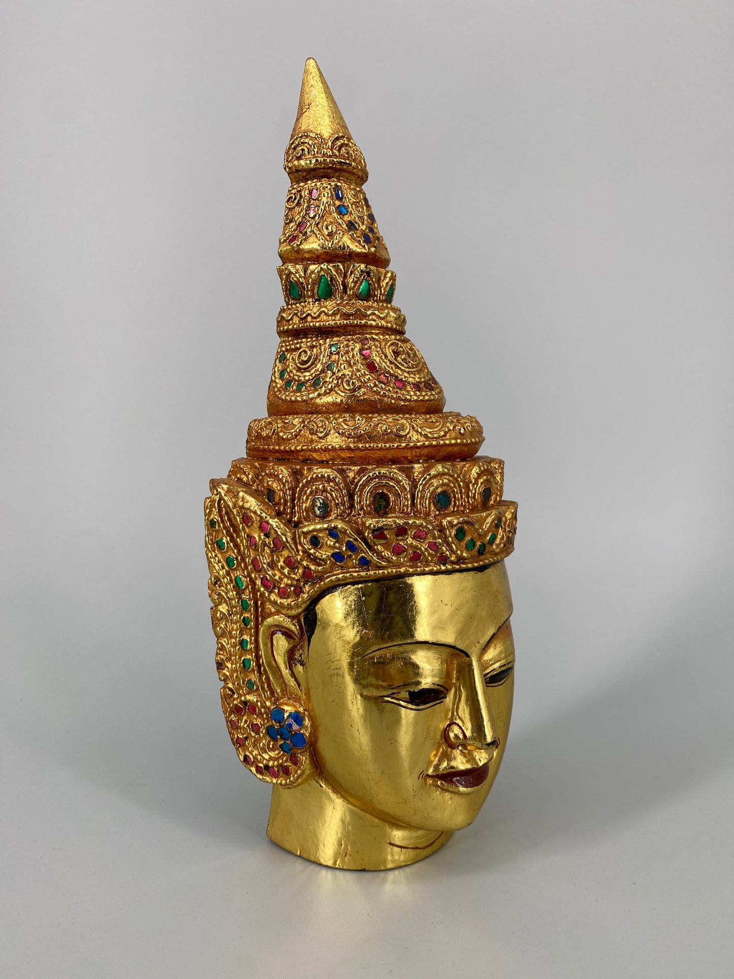 Set aus Buddah und Nat Holzfiguren, Burma und Thailand, vintage