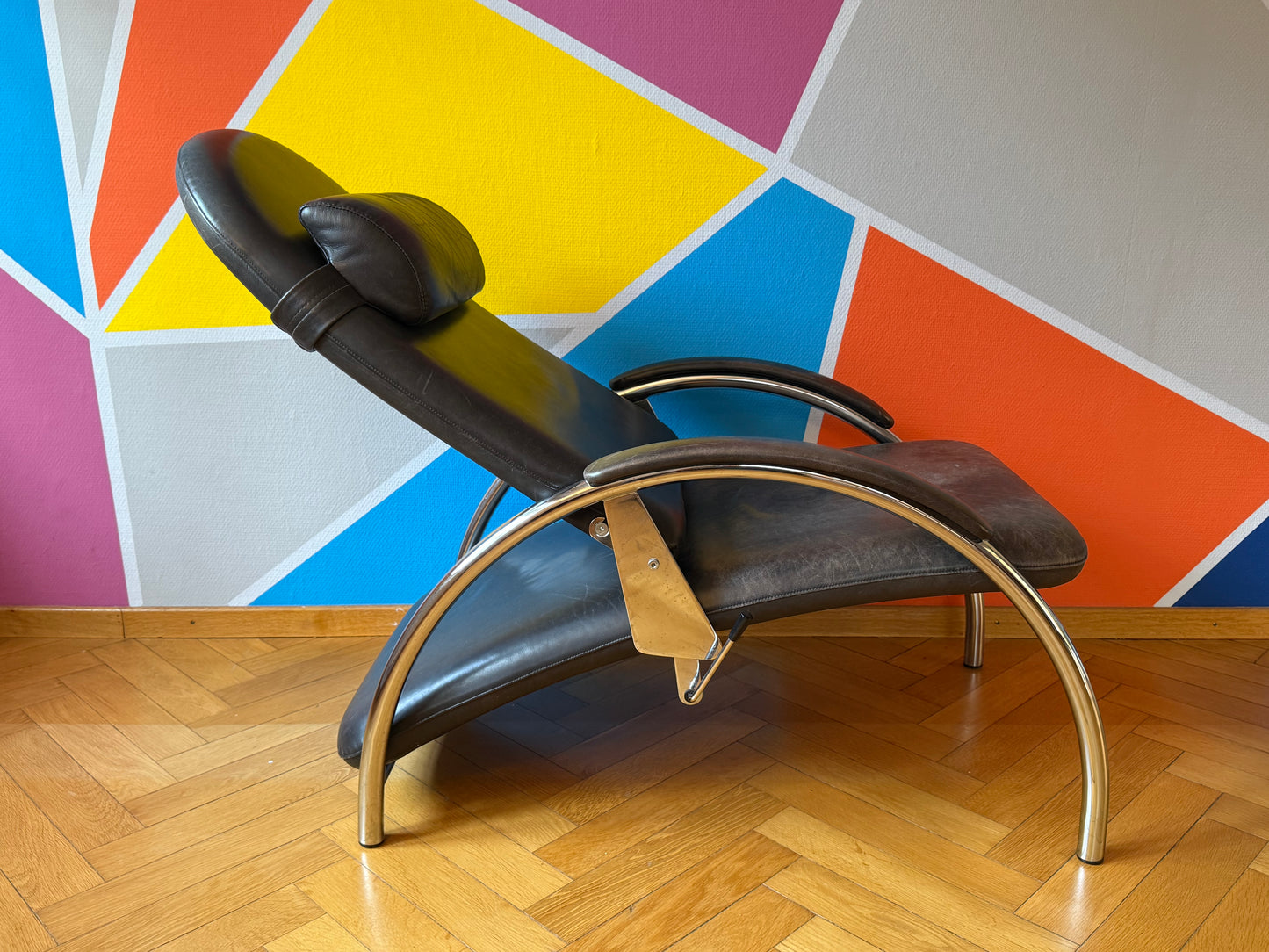 Ledersessel von Ingmar und Knut Relling, für RYBO, Norwwegen 1980er