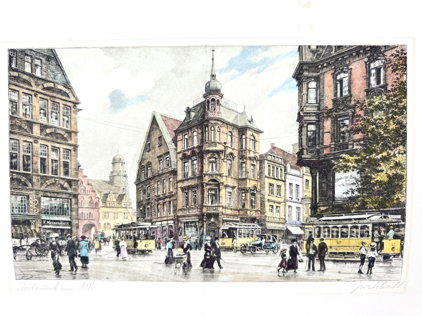 Dortmund um 1910, Stadtansicht Druckgrafik