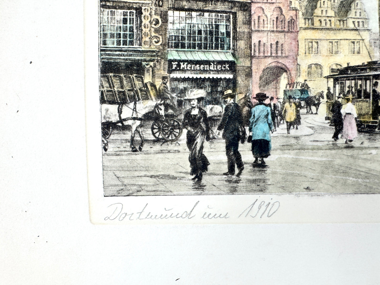 Dortmund um 1910, Stadtansicht Druckgrafik