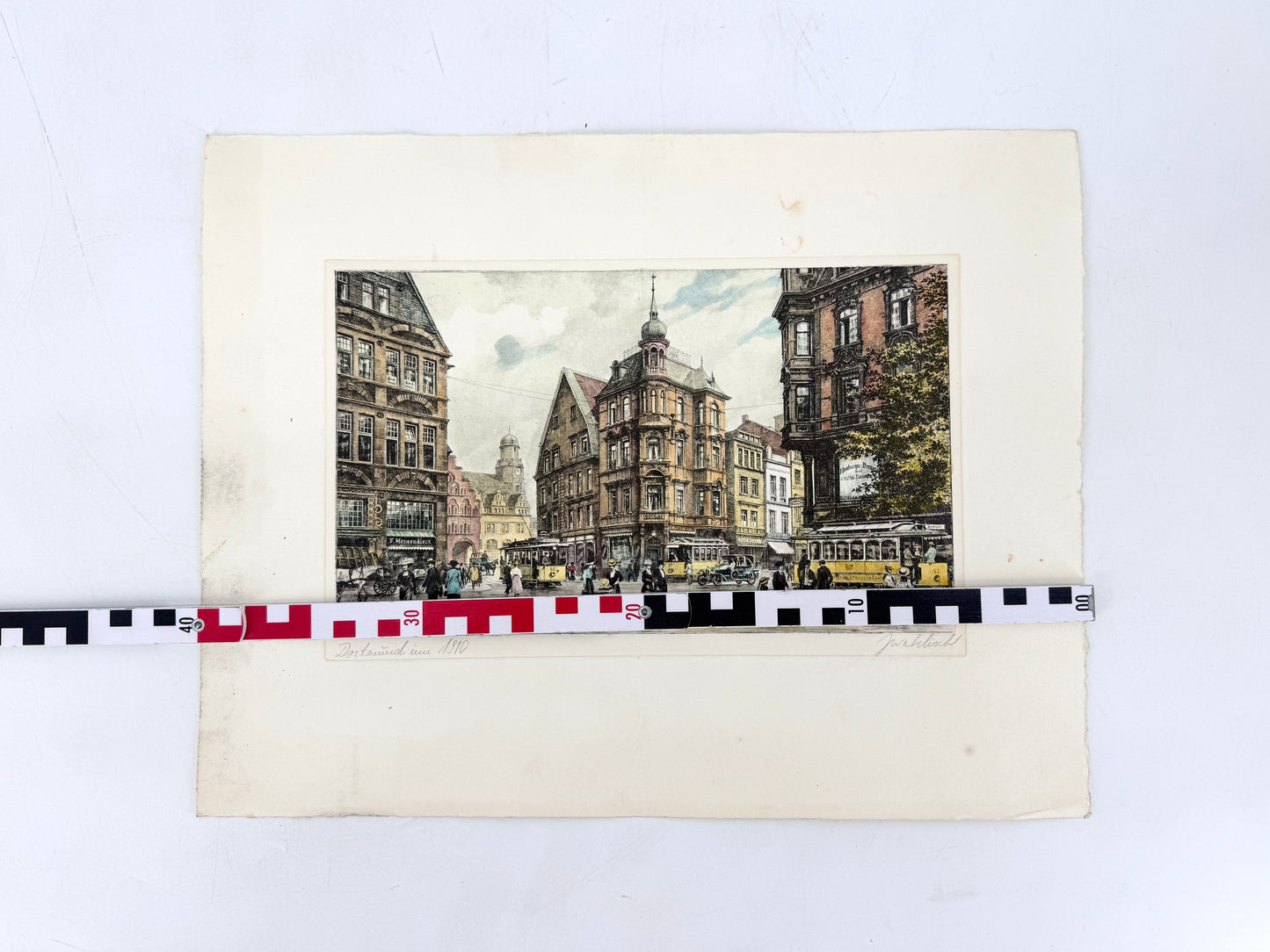 Dortmund um 1910, Stadtansicht Druckgrafik