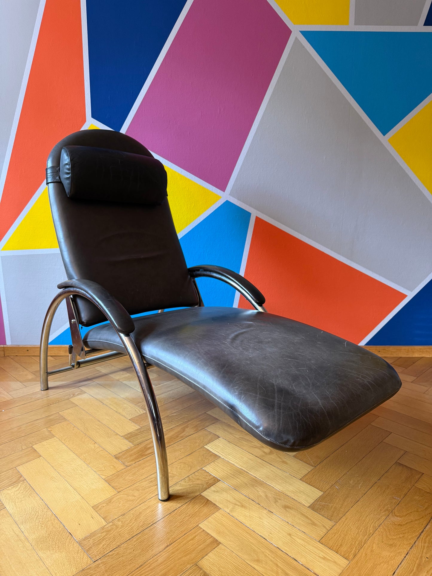 Ledersessel von Ingmar und Knut Relling, für RYBO, Norwwegen 1980er