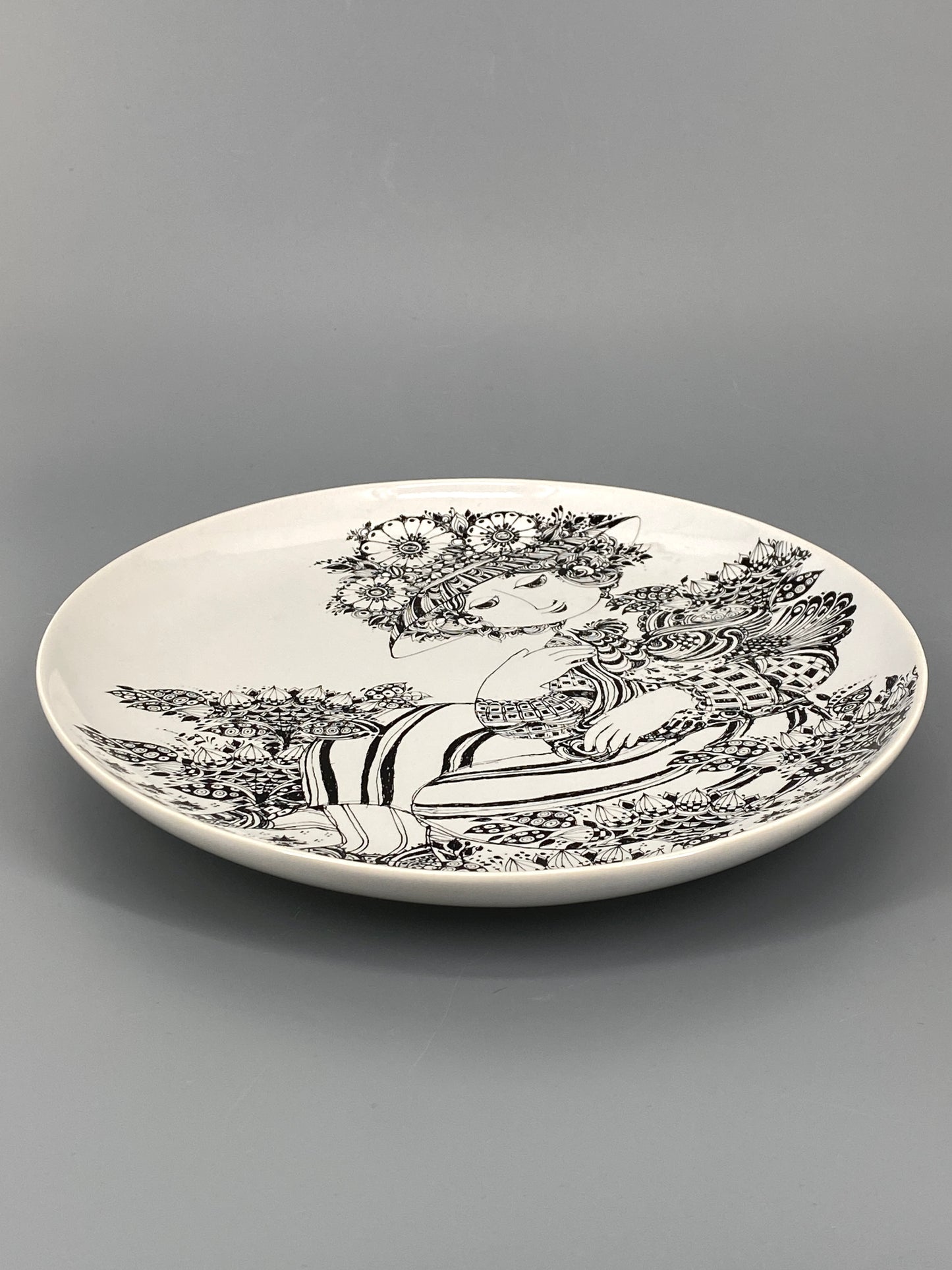 "La Paloma" Porzellan Teller von Björn Wiinblad für Rosenthal, Deutschland, 70er