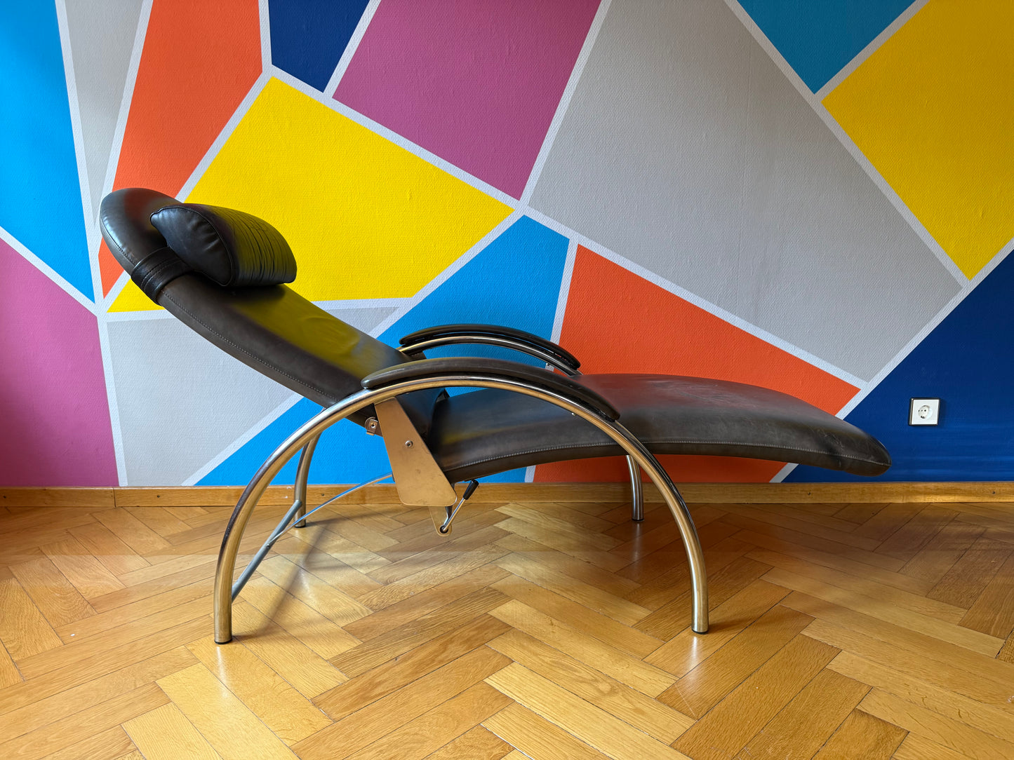 Ledersessel von Ingmar und Knut Relling, für RYBO, Norwwegen 1980er