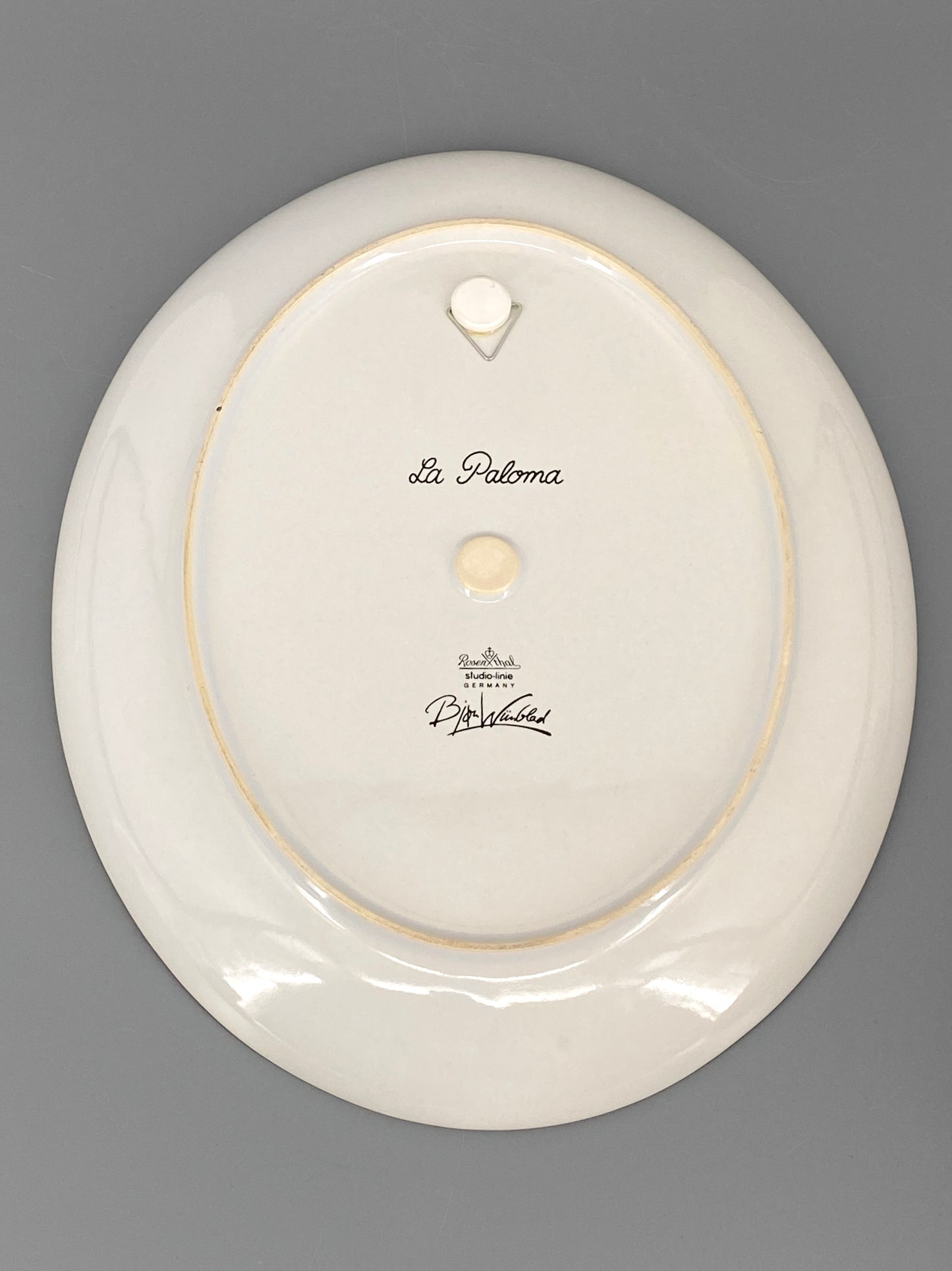 "La Paloma" Porzellan Teller von Björn Wiinblad für Rosenthal, Deutschland, 70er
