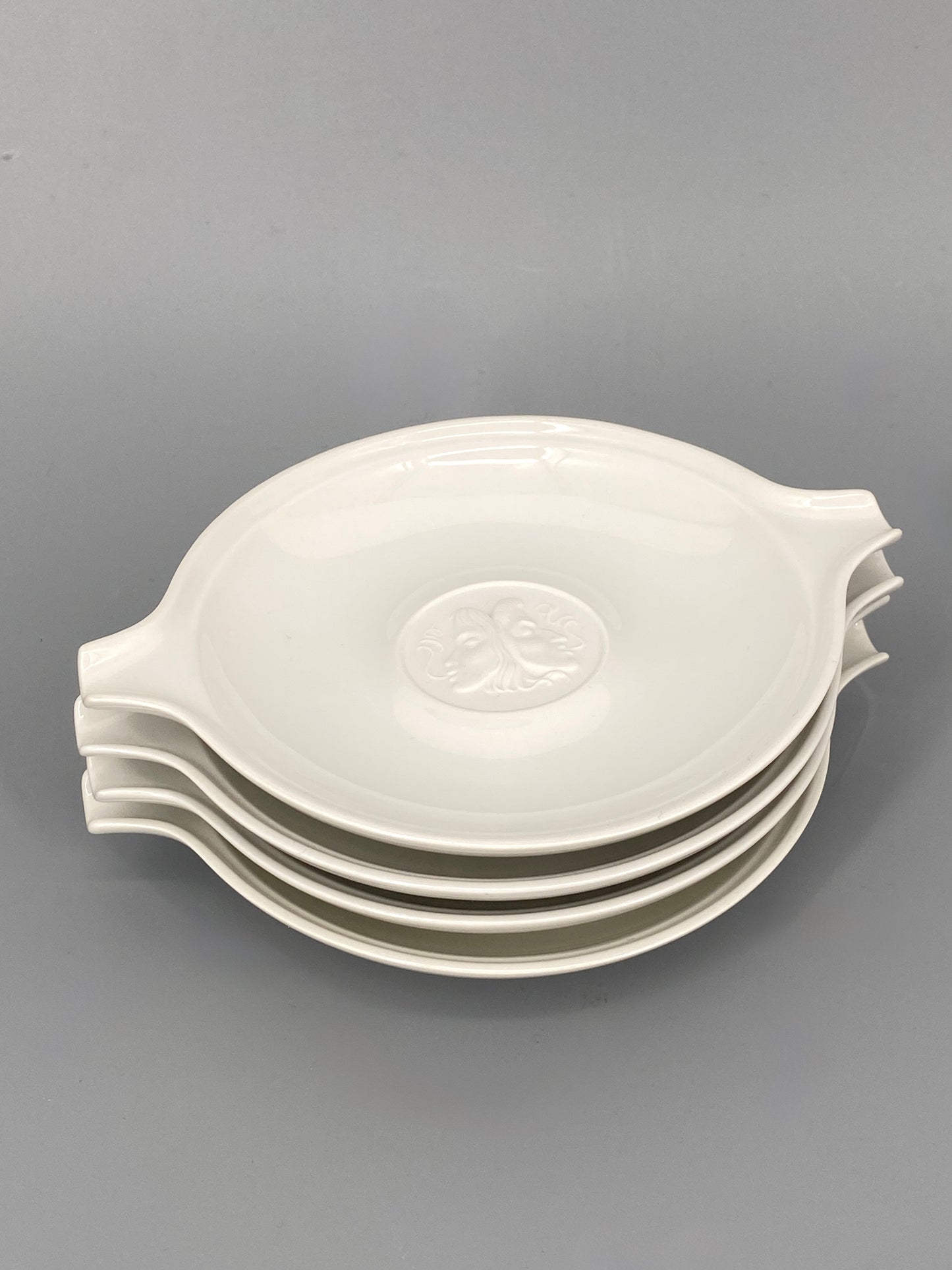 4x Porzellan Aschenbecher KPM Siegmund Schütz, Deutschland, 50er