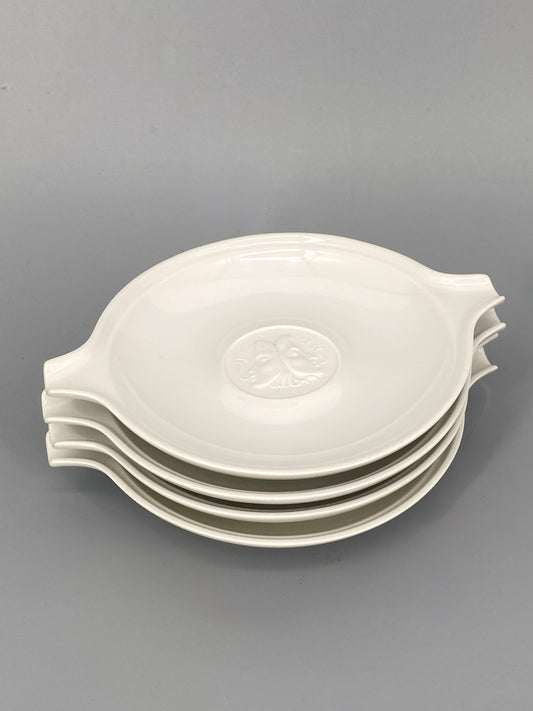 4x Porzellan Aschenbecher KPM Siegmund Schütz, Deutschland, 50er