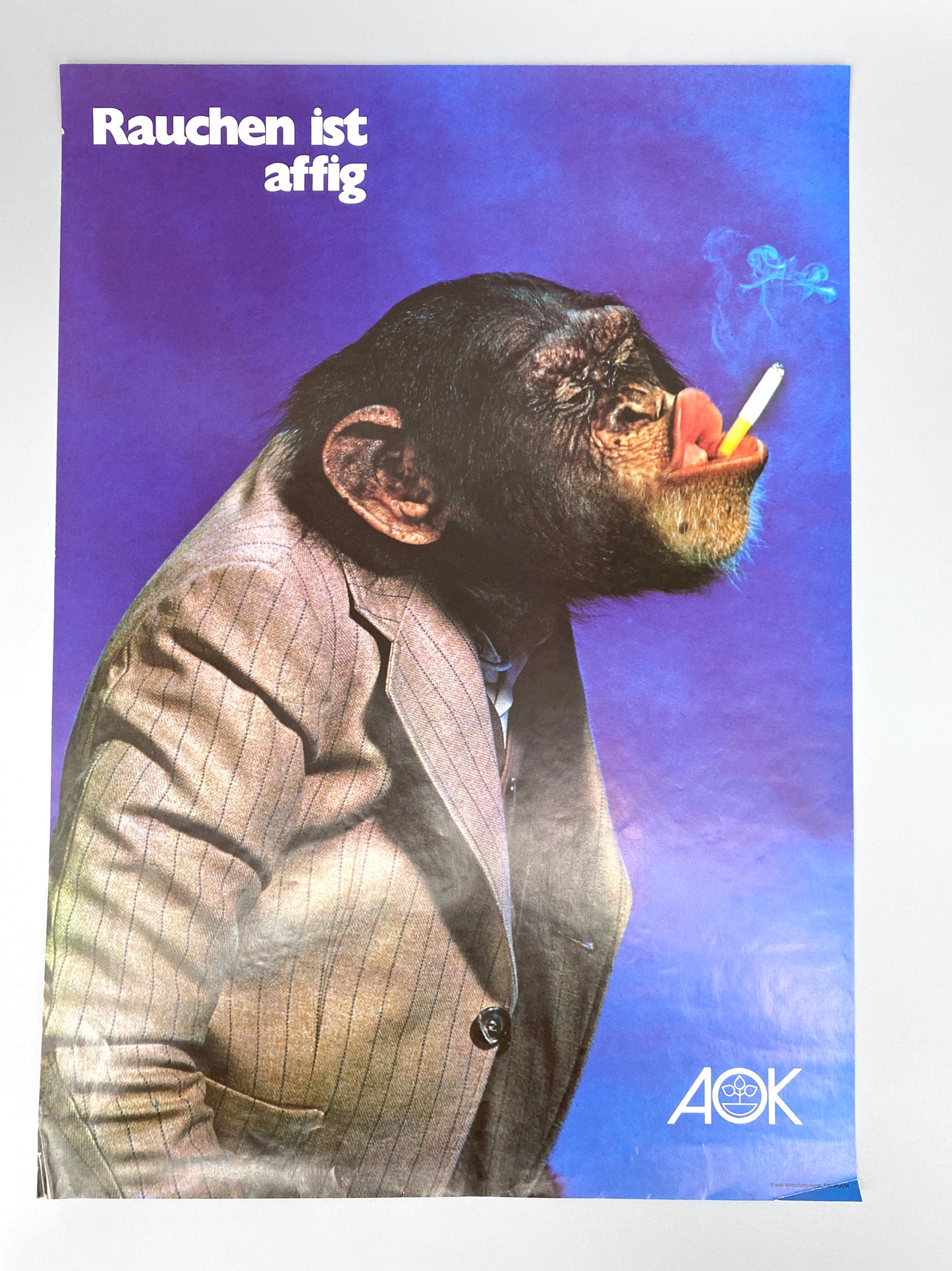 2x Anti-Raucher Plakate der AOK