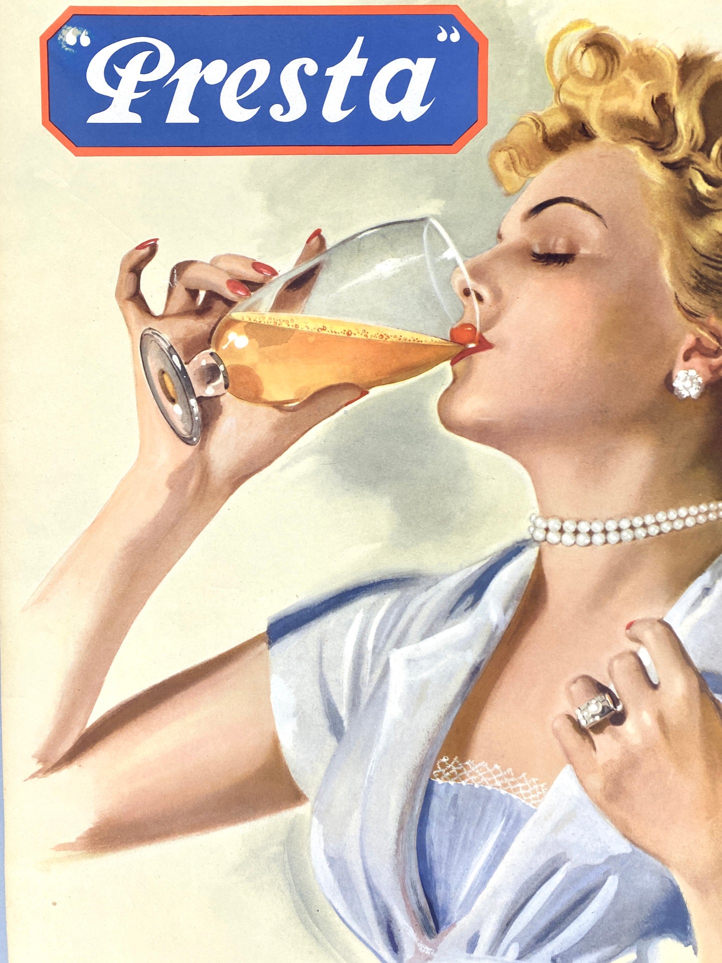 Apollinaris Orangina, Original Vintage-Werbeplakat