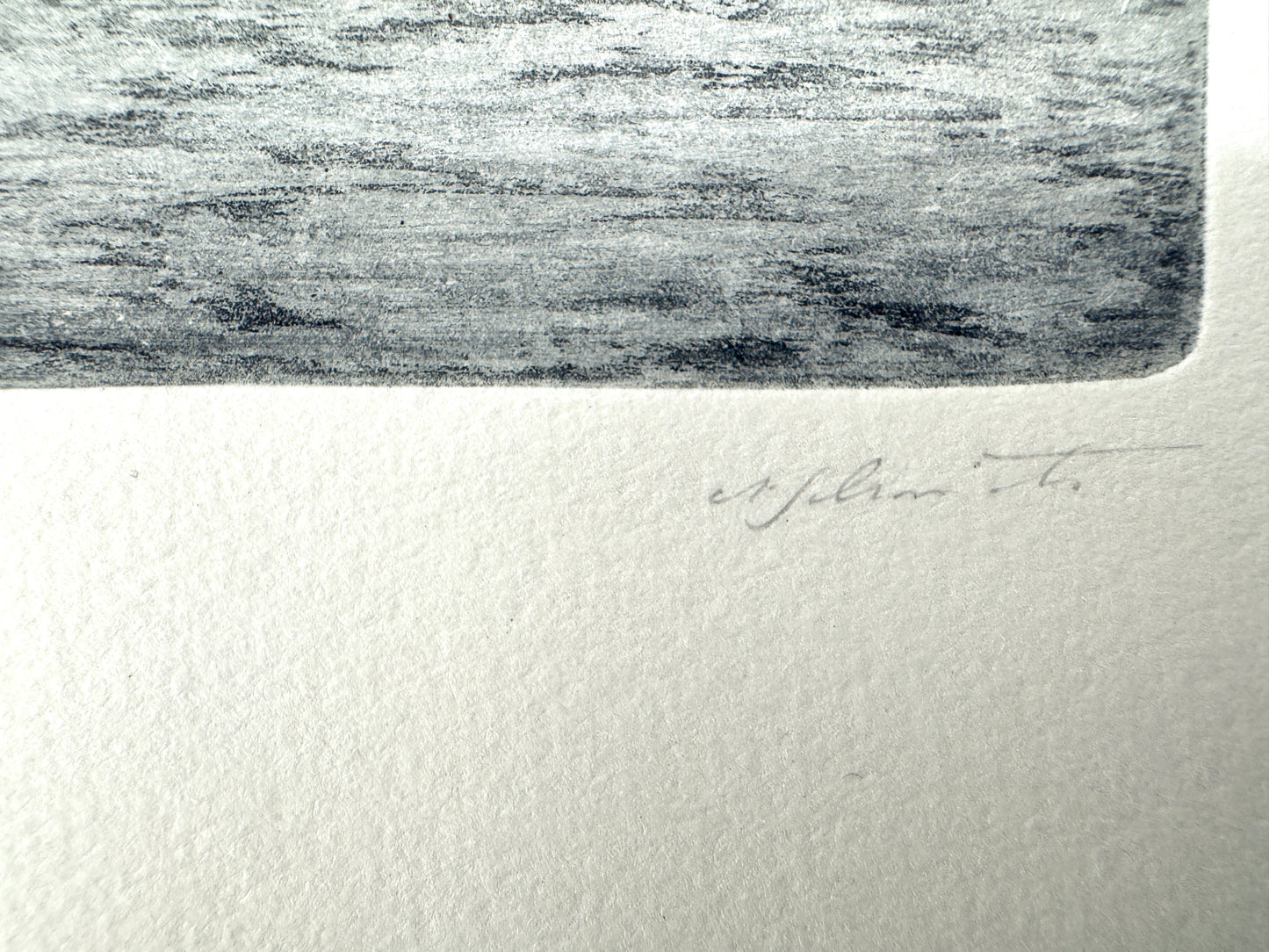 Eisangler auf dem heiligen See. Signierte Radierung