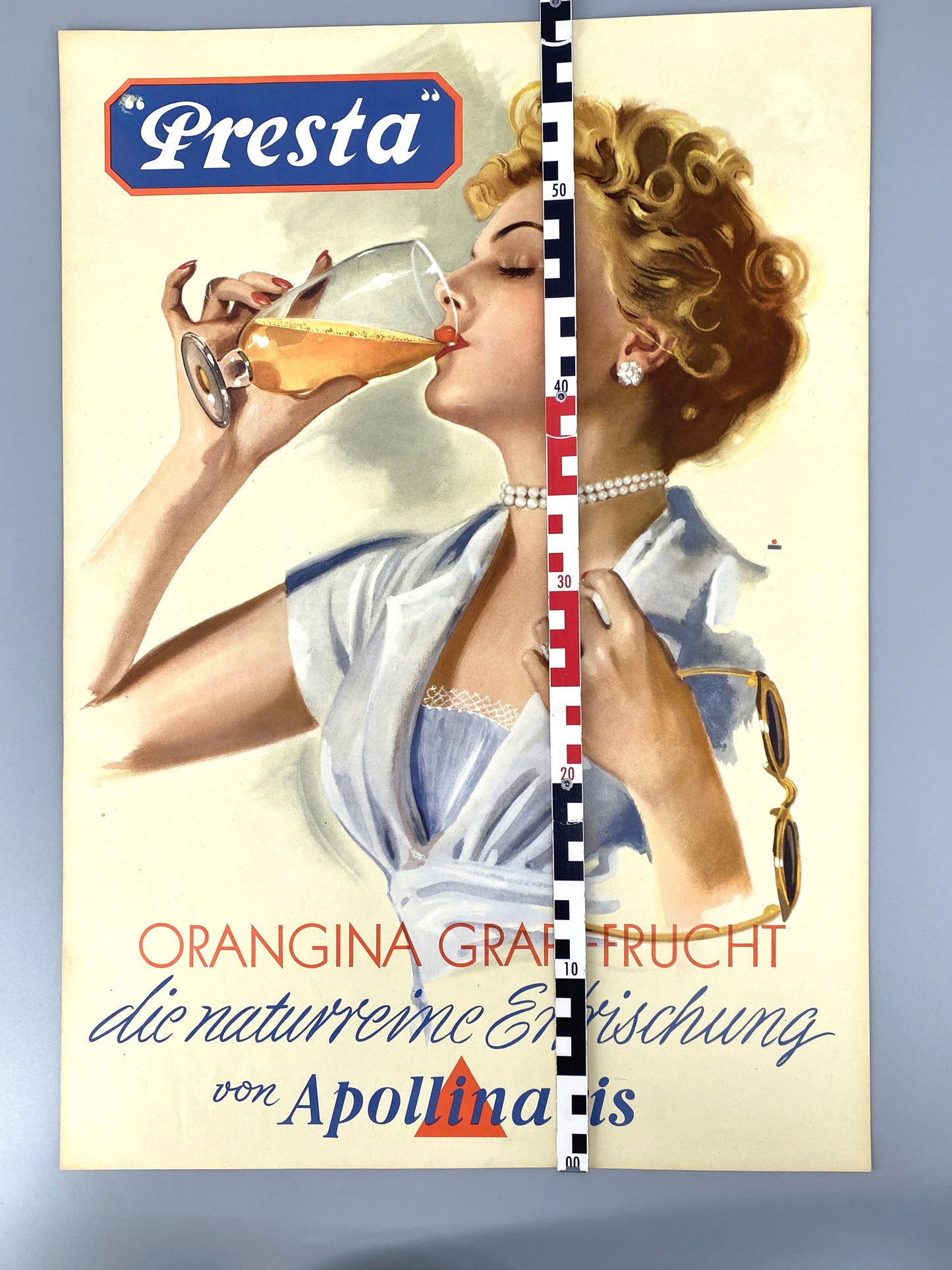 Apollinaris Orangina, Original Vintage-Werbeplakat