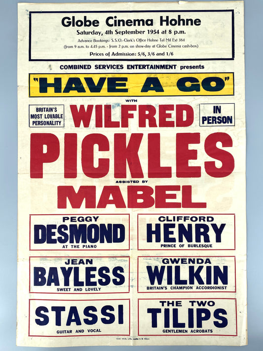 Siebdruck, Wilfred Pickles im Globe Cinema, Kaserne Bergen-Hohe
