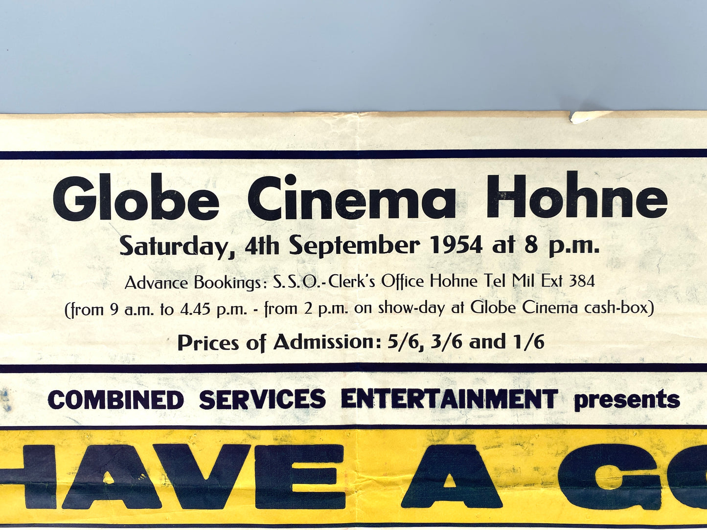 Siebdruck, Wilfred Pickles im Globe Cinema, Kaserne Bergen-Hohe