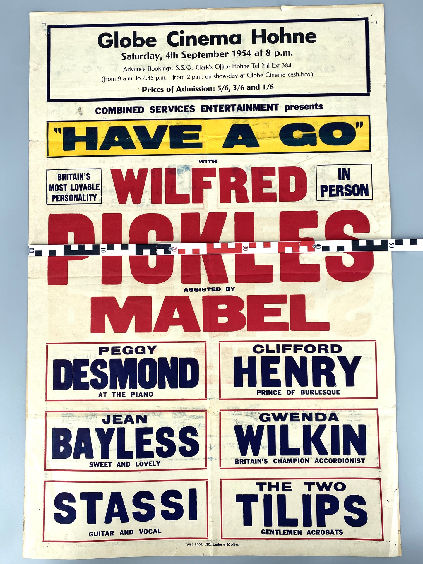 Siebdruck, Wilfred Pickles im Globe Cinema, Kaserne Bergen-Hohe