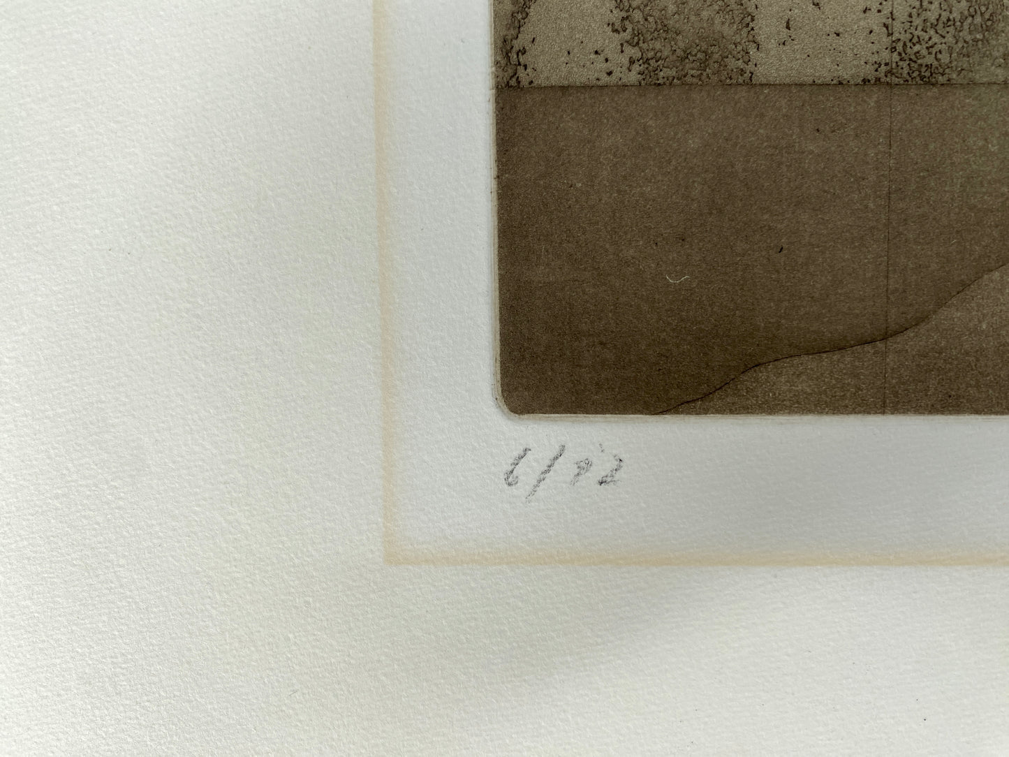 Radierung, Donner II. Abstrakte Landschaft mit Polyeder/Siebeneck