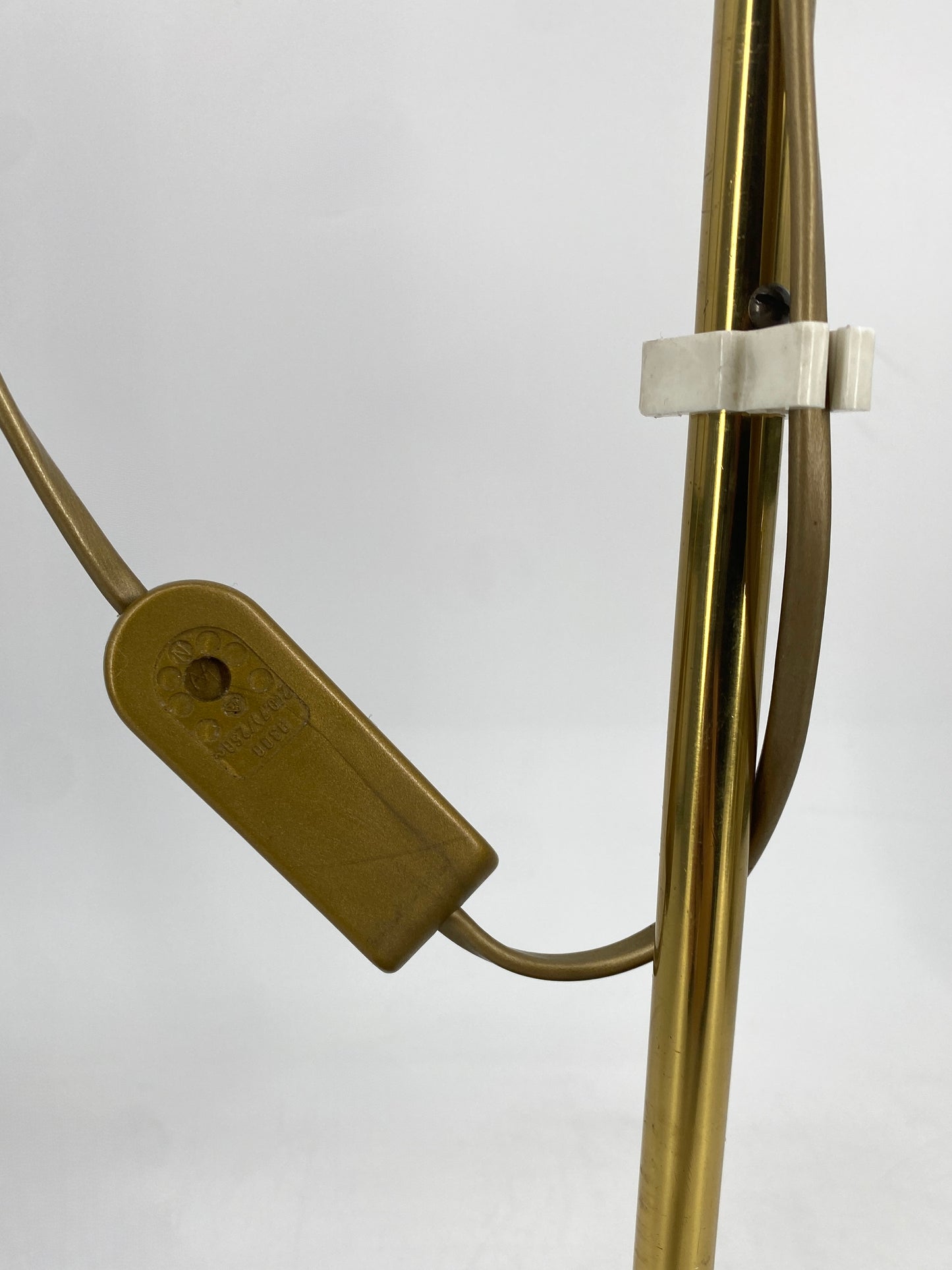 Tischlampe Messing Gold Braun, 70er