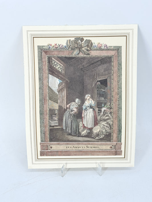 3x Kupferstiche Pierre Antoine Baudouin. Geliebte und Liebhaber
