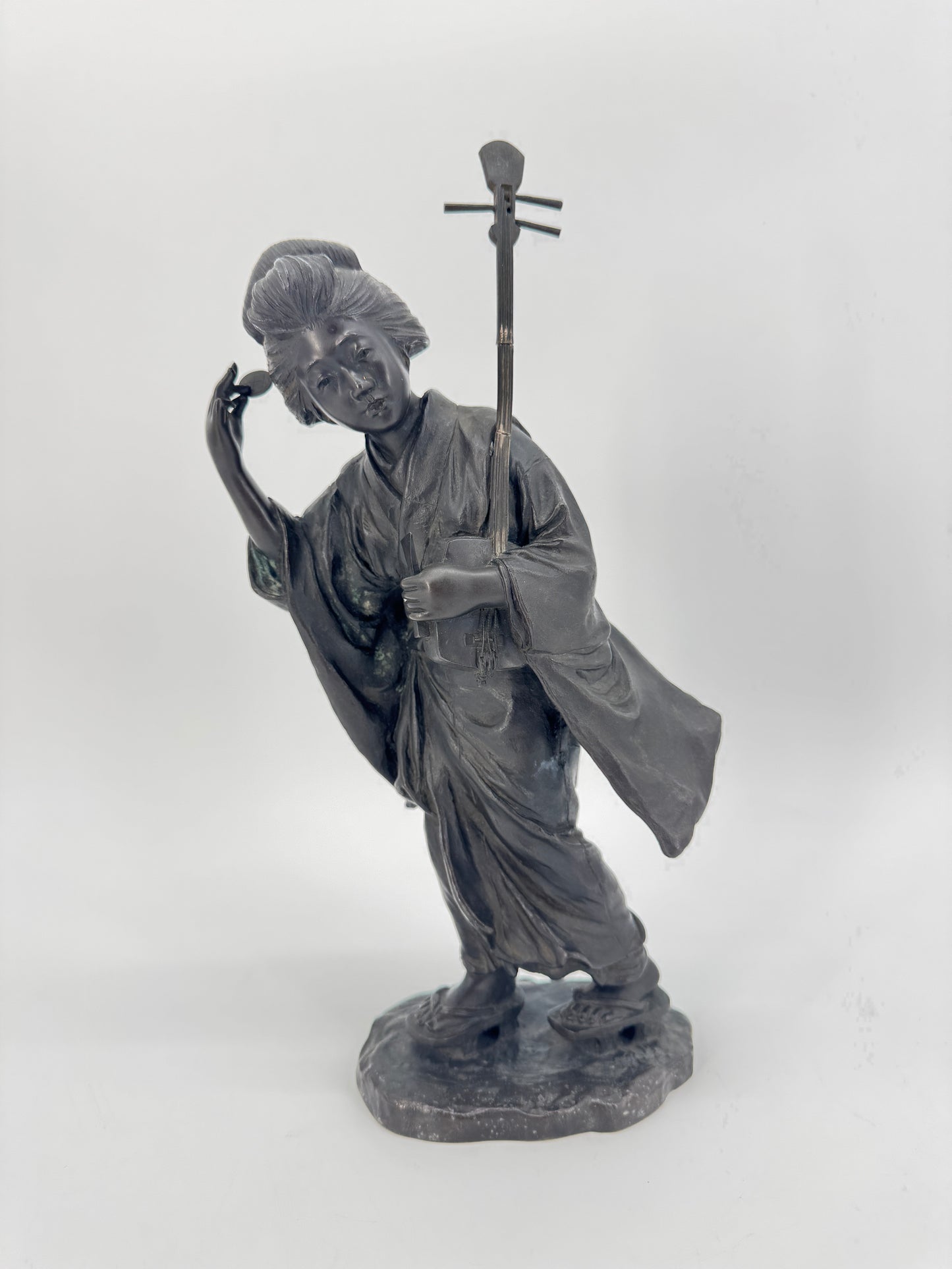 Skulptur / Okimono aus Bronze aus Japan, Meiji Periode
